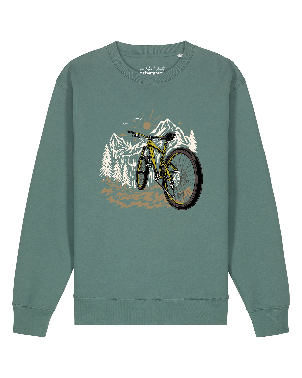 Mountainbike und Berge | Sweatshirt Unisex-front;C144