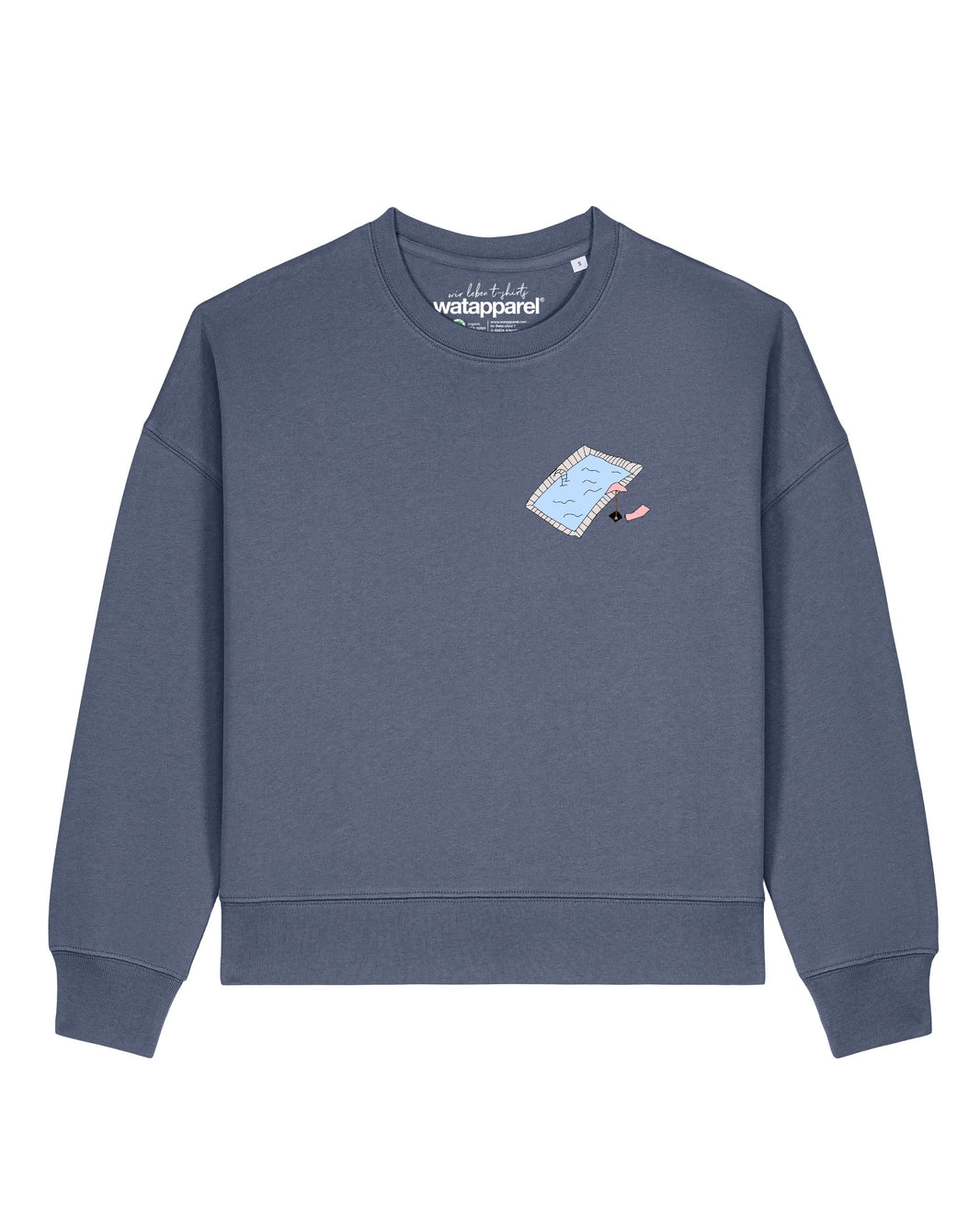 Swimmingpool chilling | Sweatshirt Frauen-front;C156