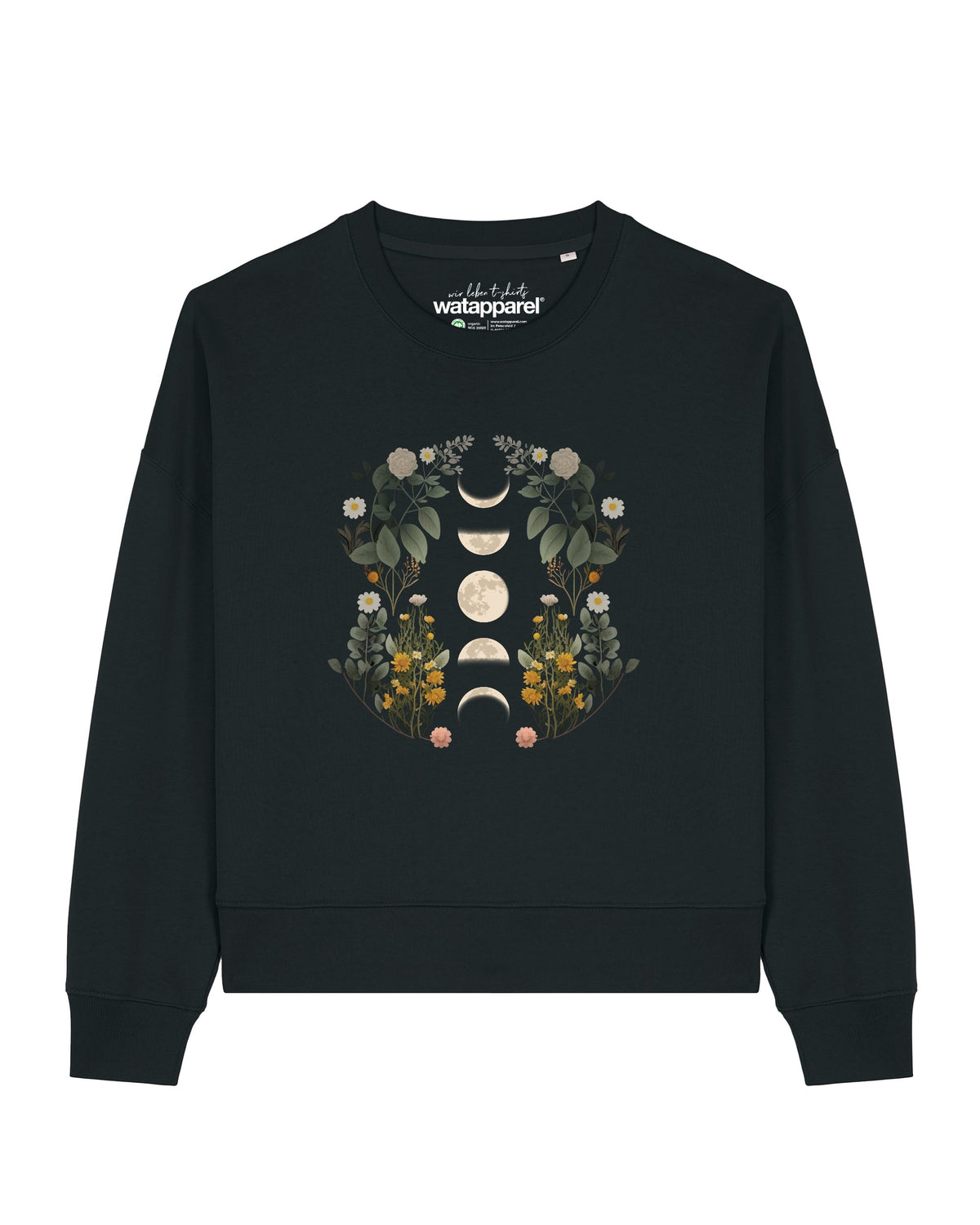 Moonphases & Flowers | Sweatshirt Frauen-front;C002