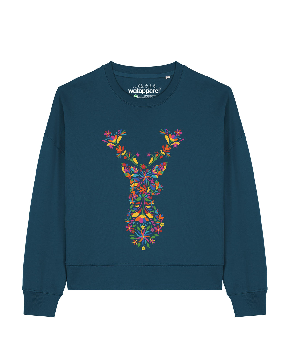Floral Deer | Sweatshirt Frauen-front;C136
