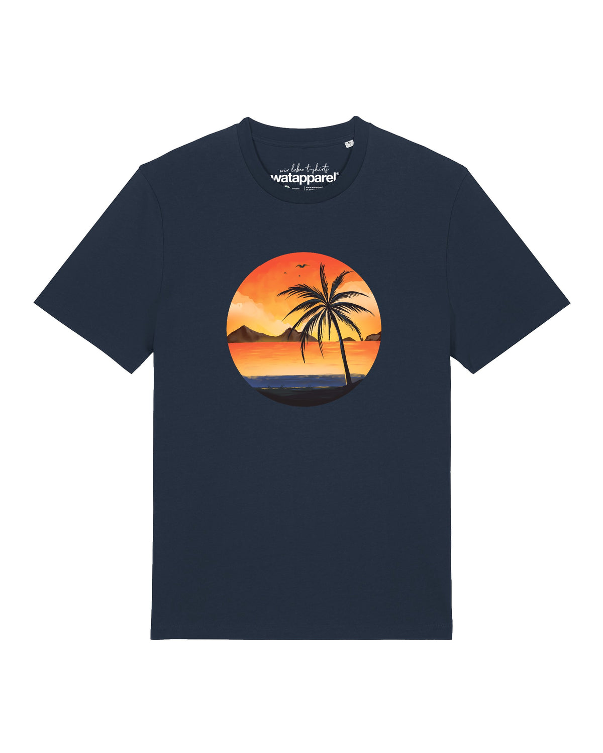 Sunset on palm beach | T-Shirt Unisex-front;C727
