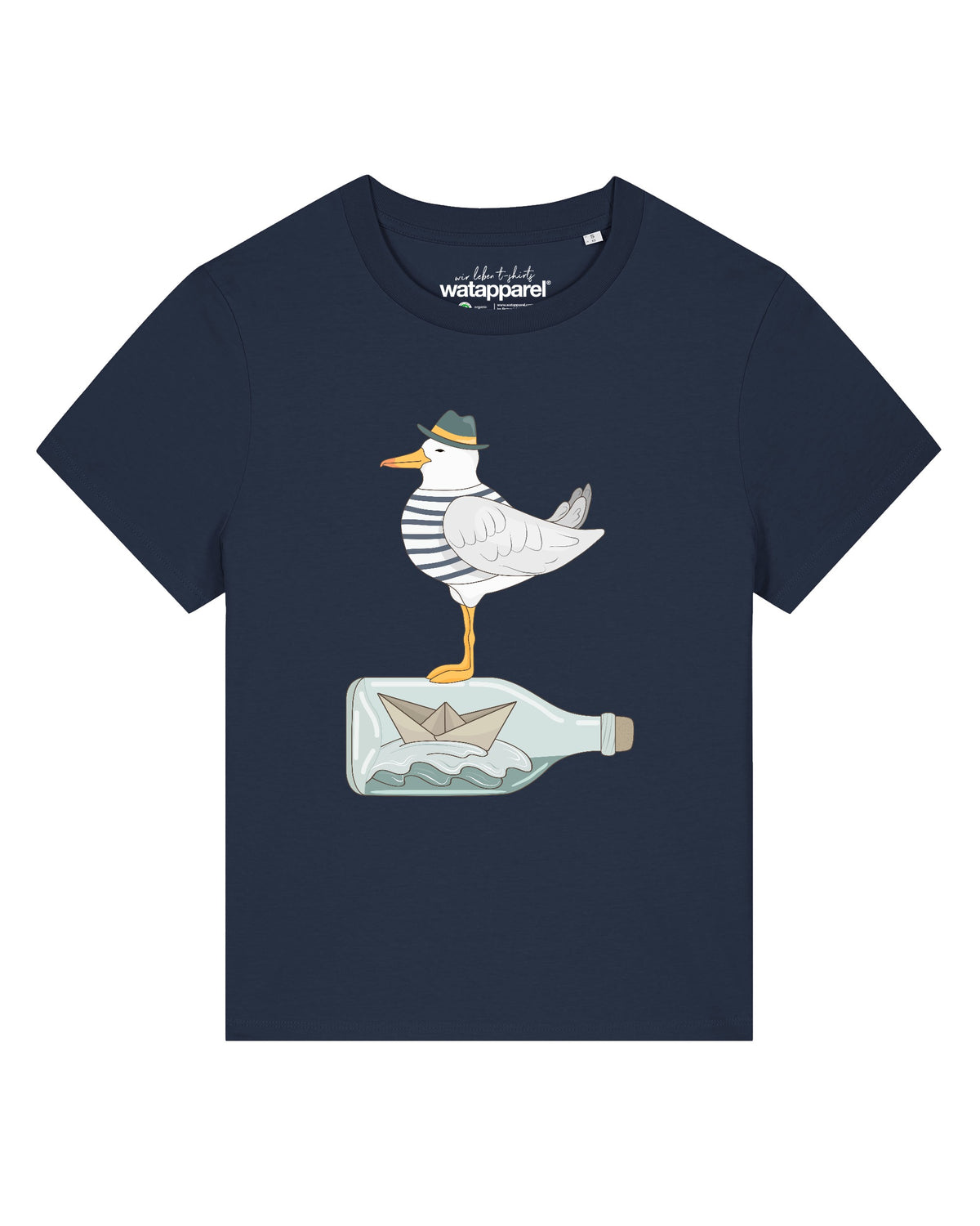 Möwe mit Hut | T-Shirt Frauen-front;C727