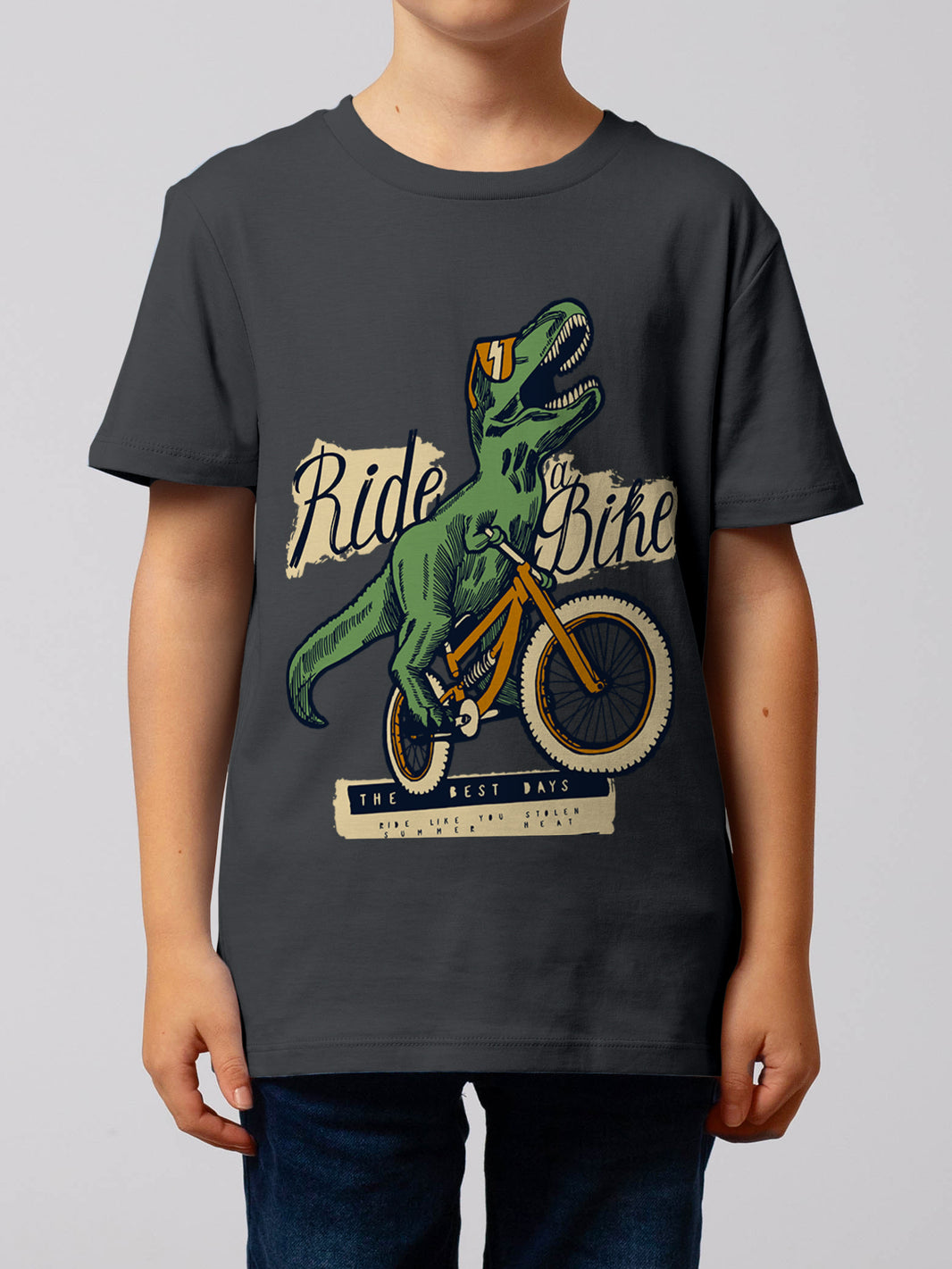 T-Rex Fahrrad | T-Shirt Kinder-model_01;C253
