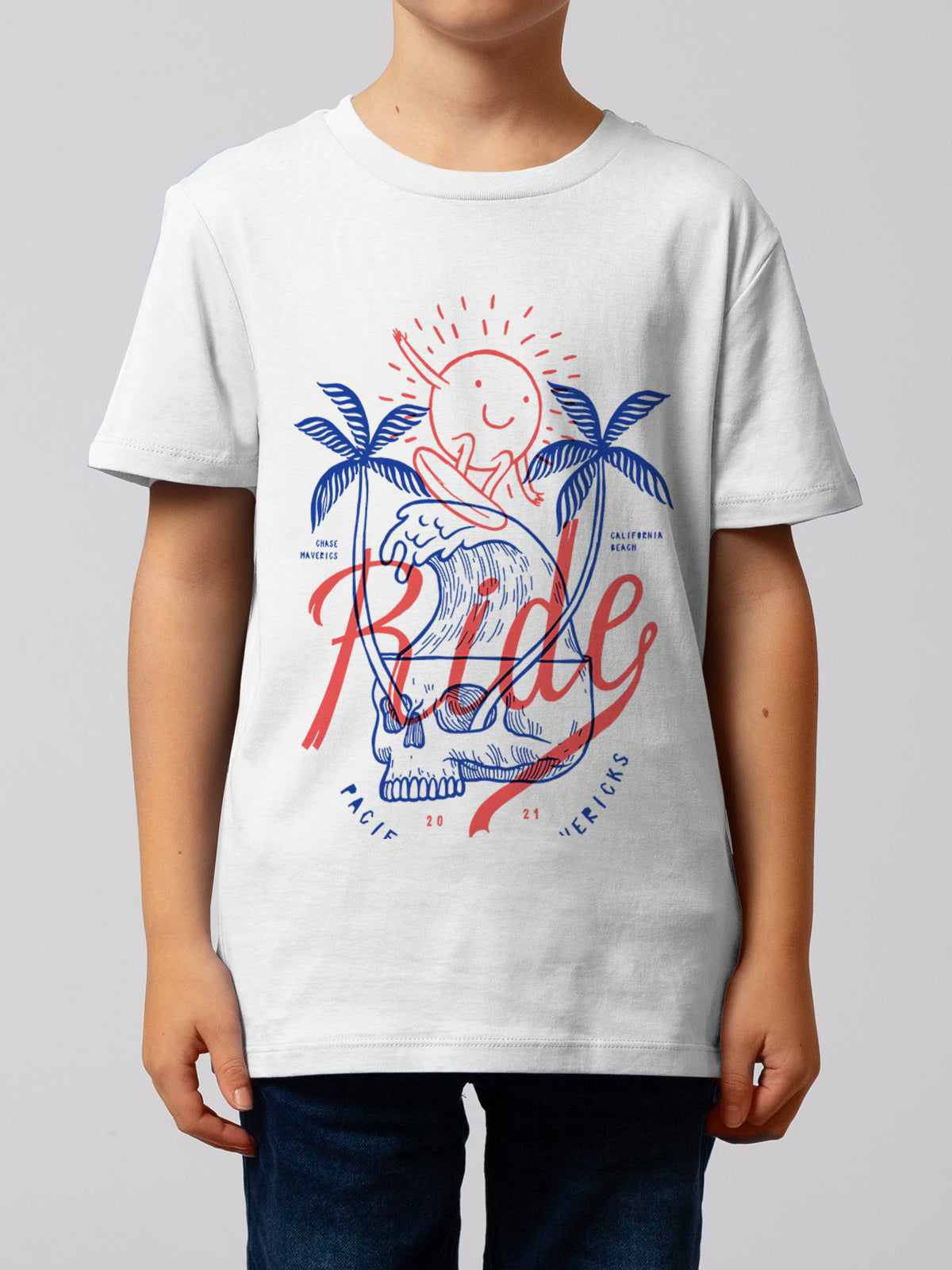 Ride the waves | T-Shirt Kinder-model_01;C001