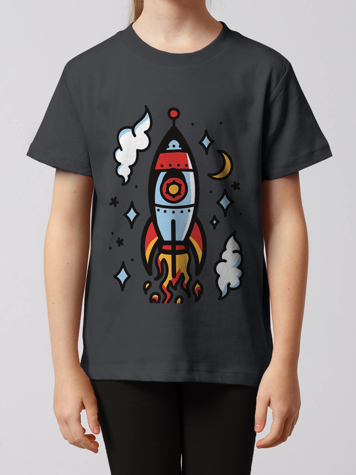 Illustration Rakete | T-Shirt Kinder-model_01;C253