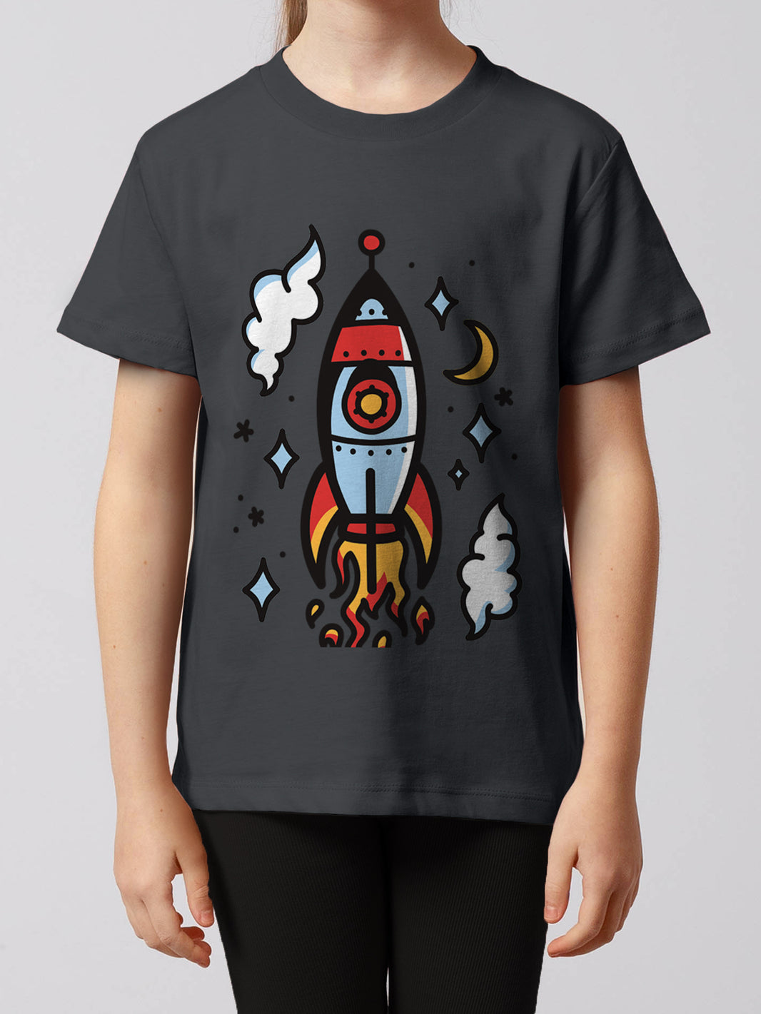 Illustration Rakete | T-Shirt Kinder-model_01;C253