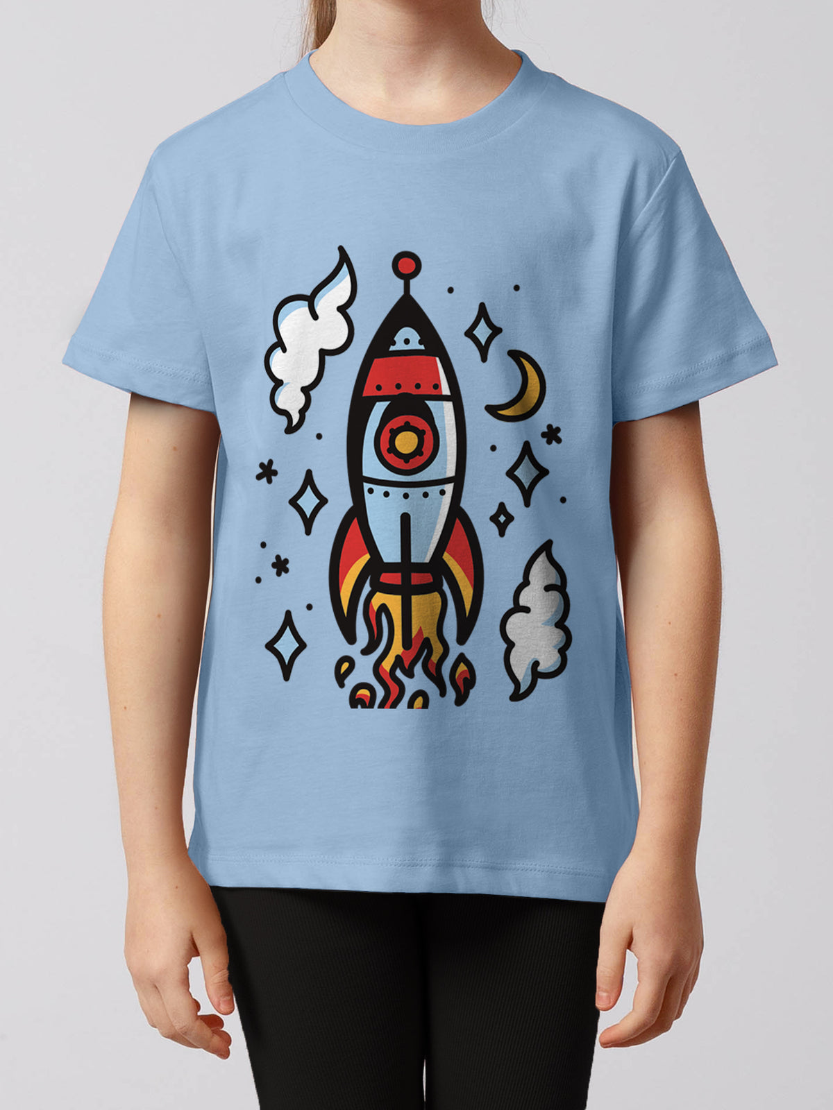 Illustration Rakete | T-Shirt Kinder-model_01;C149