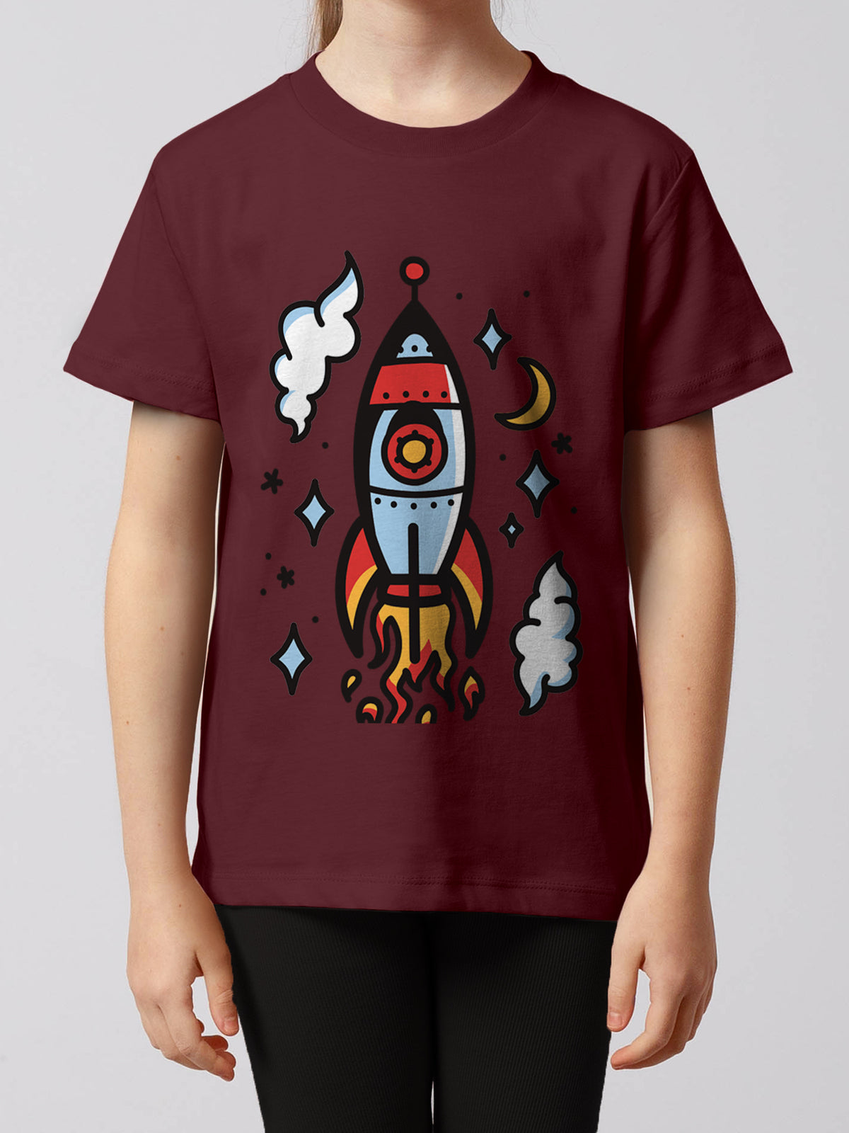 Illustration Rakete | T-Shirt Kinder-model_01;C244