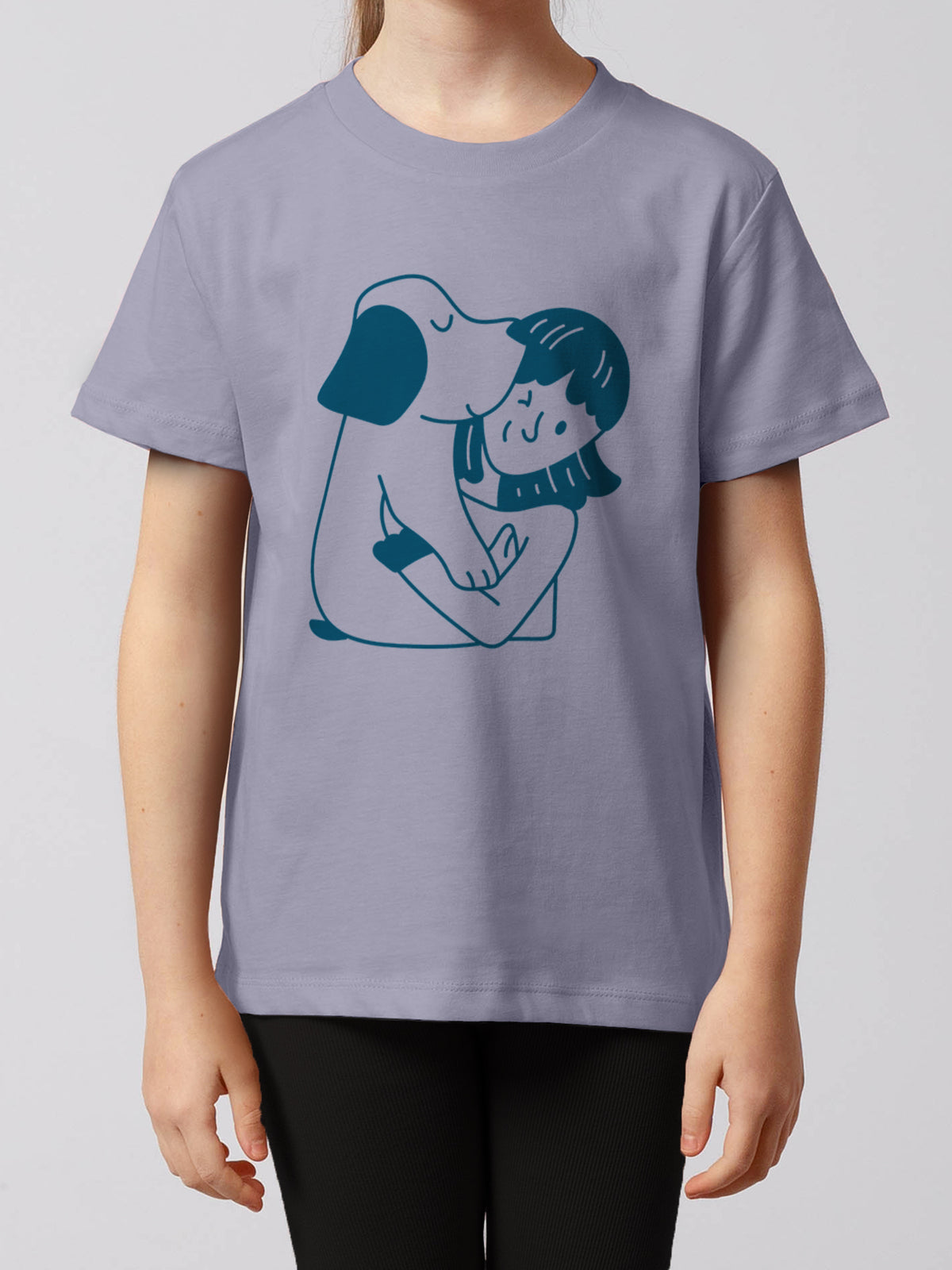 Mädchen und Hund | T-Shirt Kinder-model_01;C063