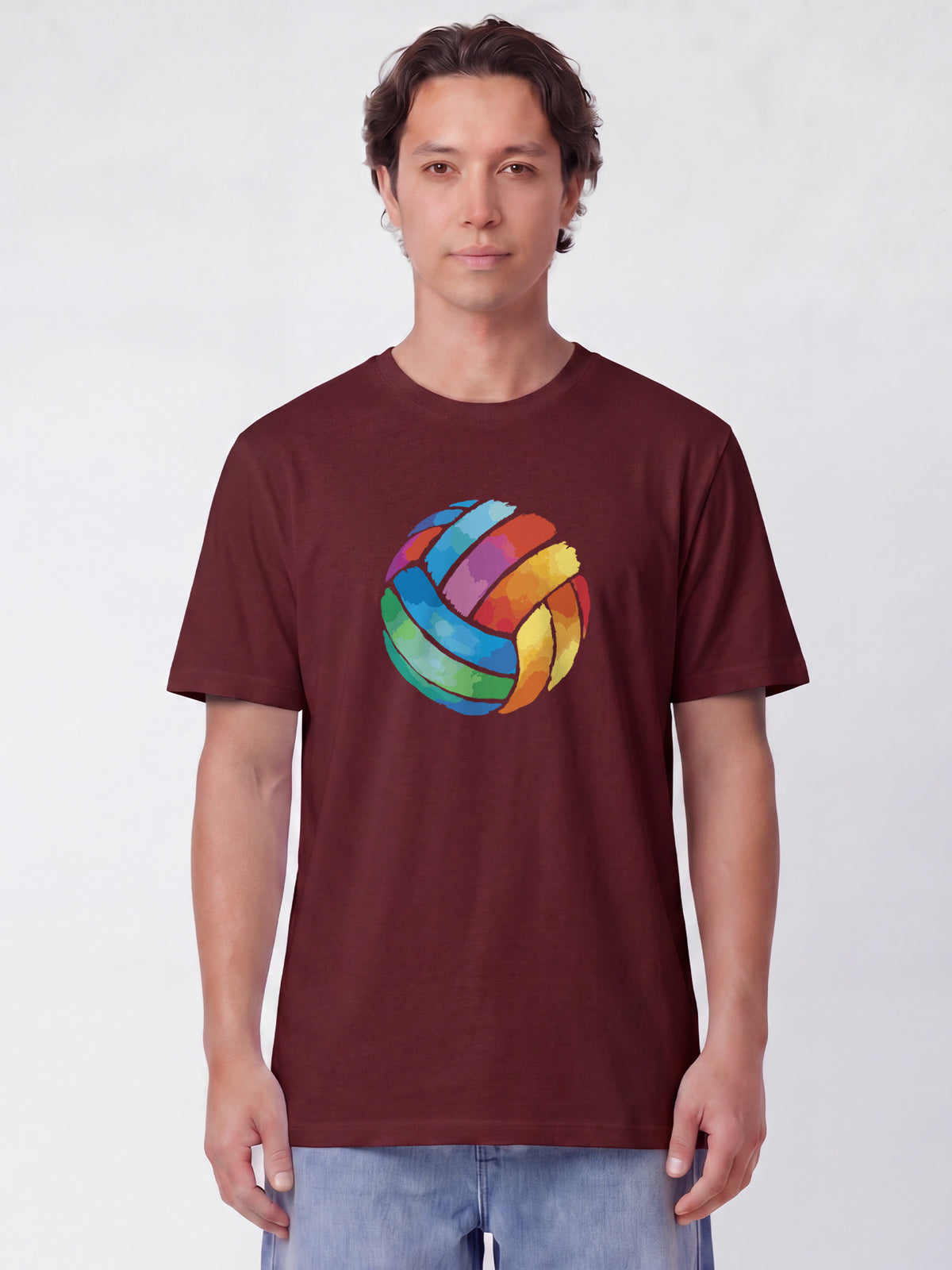 Volleyball in Watercolor | T-Shirt Unisex-model_01;C244