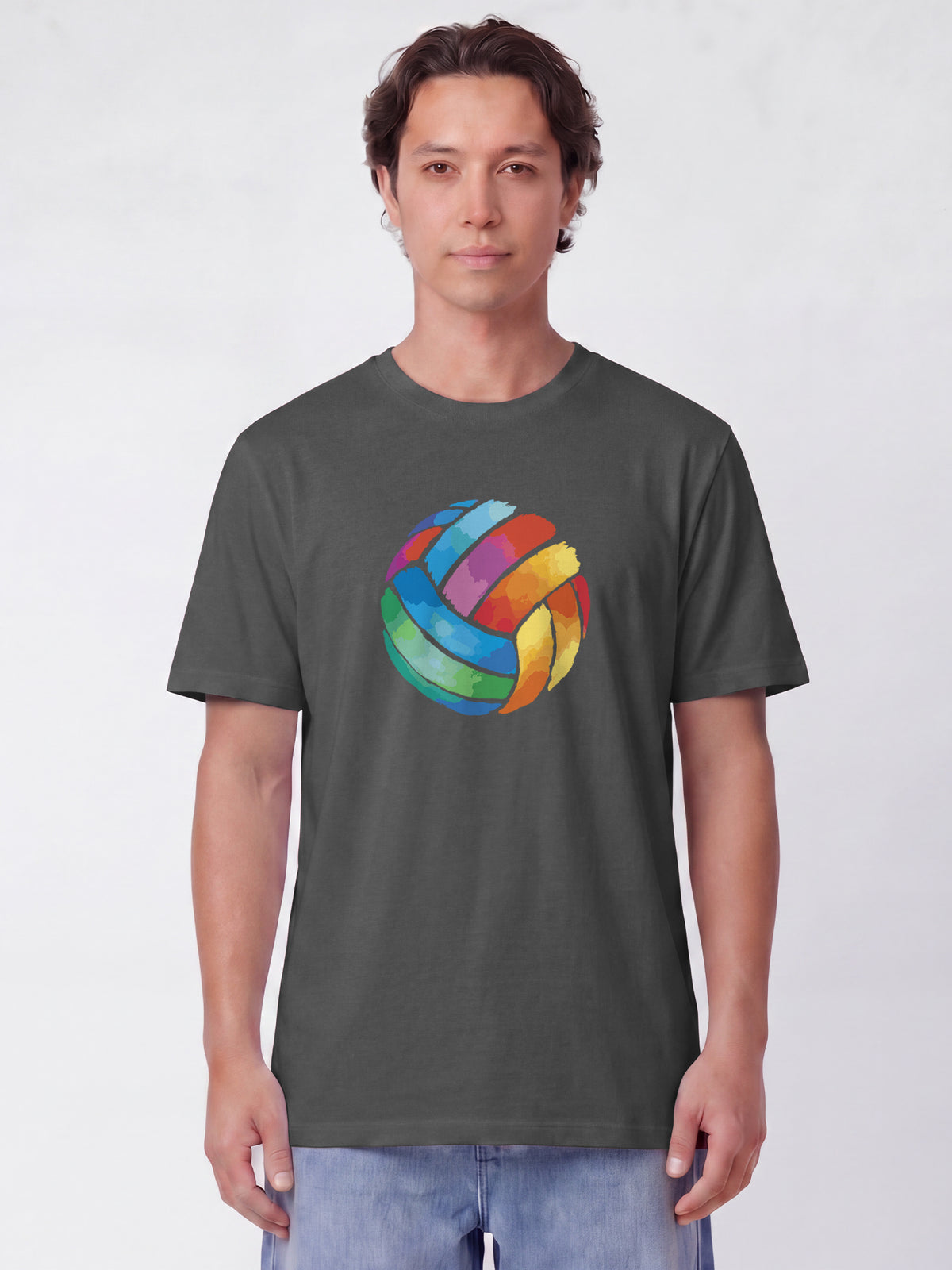 Volleyball in Watercolor | T-Shirt Unisex-model_01;C253