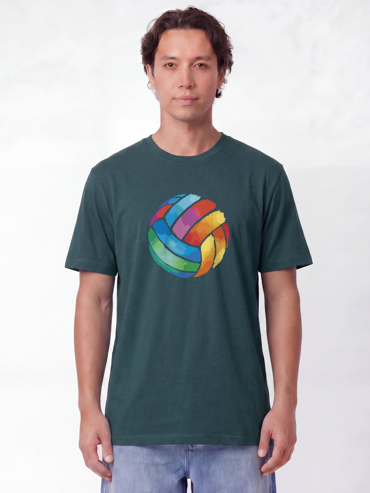 Volleyball in Watercolor | T-Shirt Unisex-model_01;C702