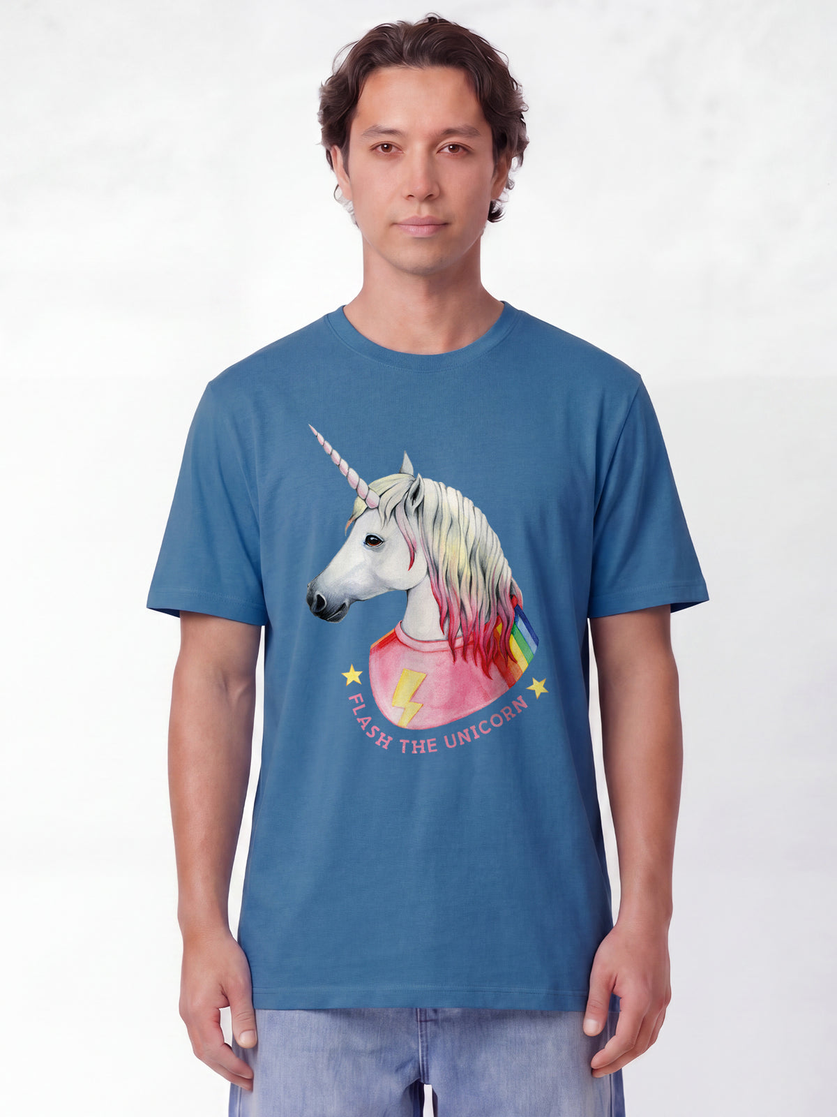 Flash, the unicorn | T-Shirt Unisex-model_01;C729