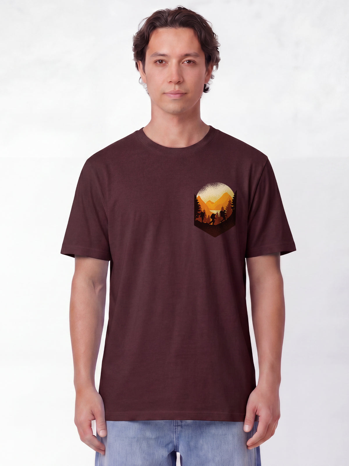Hiking in the mountains | T-Shirt Unisex-model_01;C116