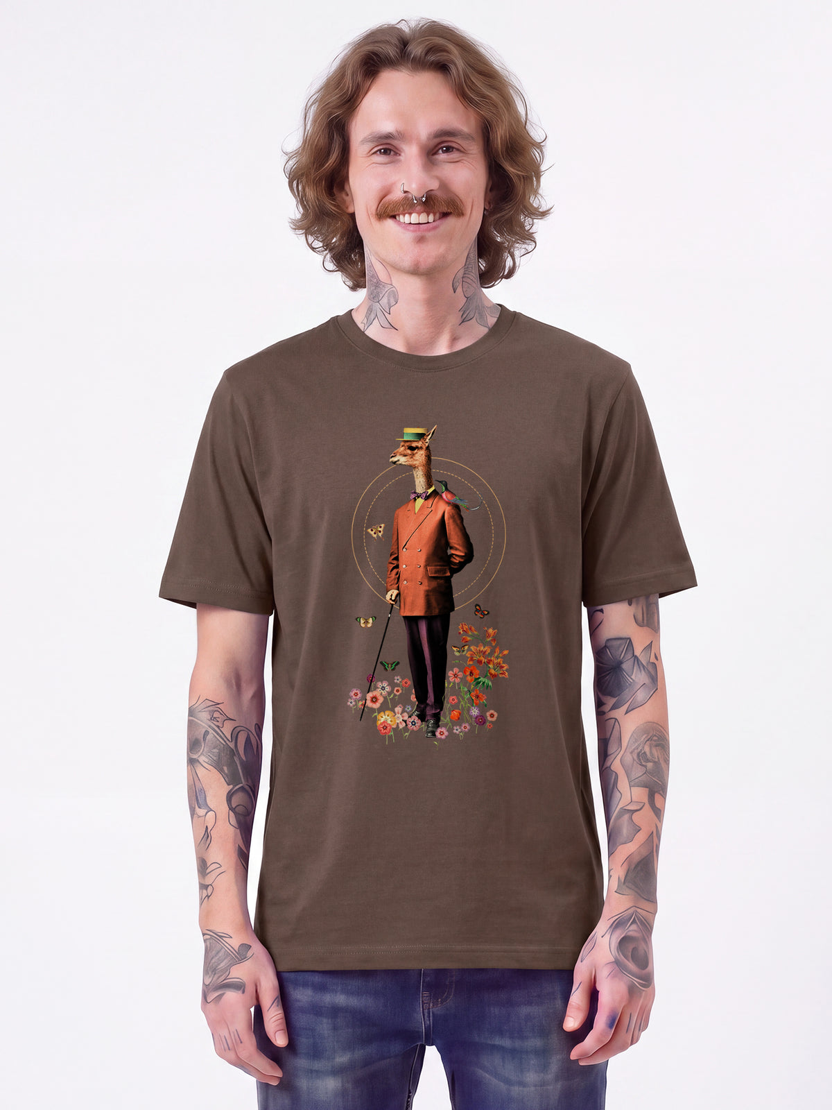 Fancy Llama | T-Shirt Unisex-model_01;C135