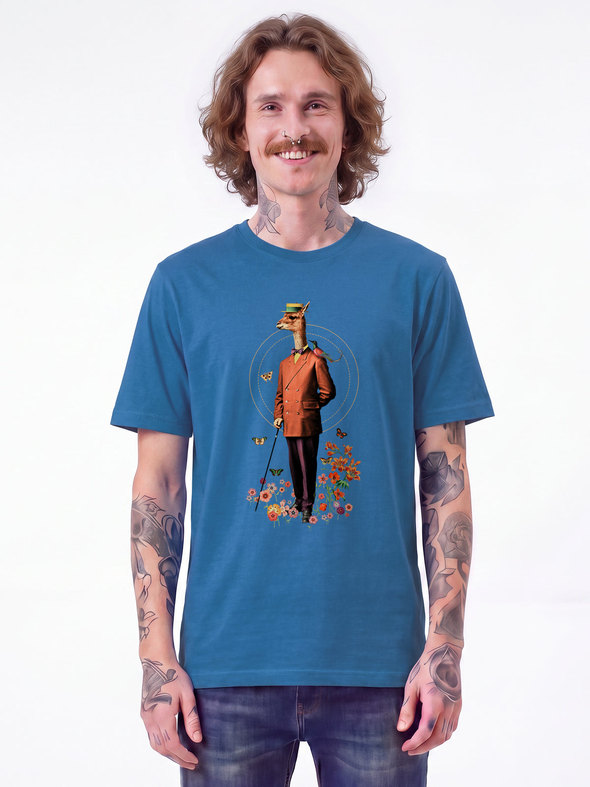 Fancy Llama | T-Shirt Unisex-model_01;C729