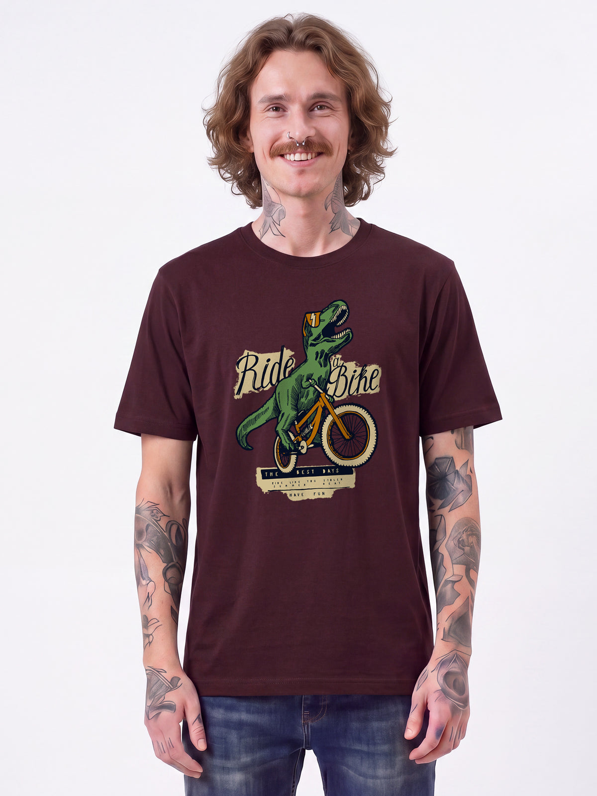T-Rex Fahrrad | T-Shirt Unisex-model_01;C116