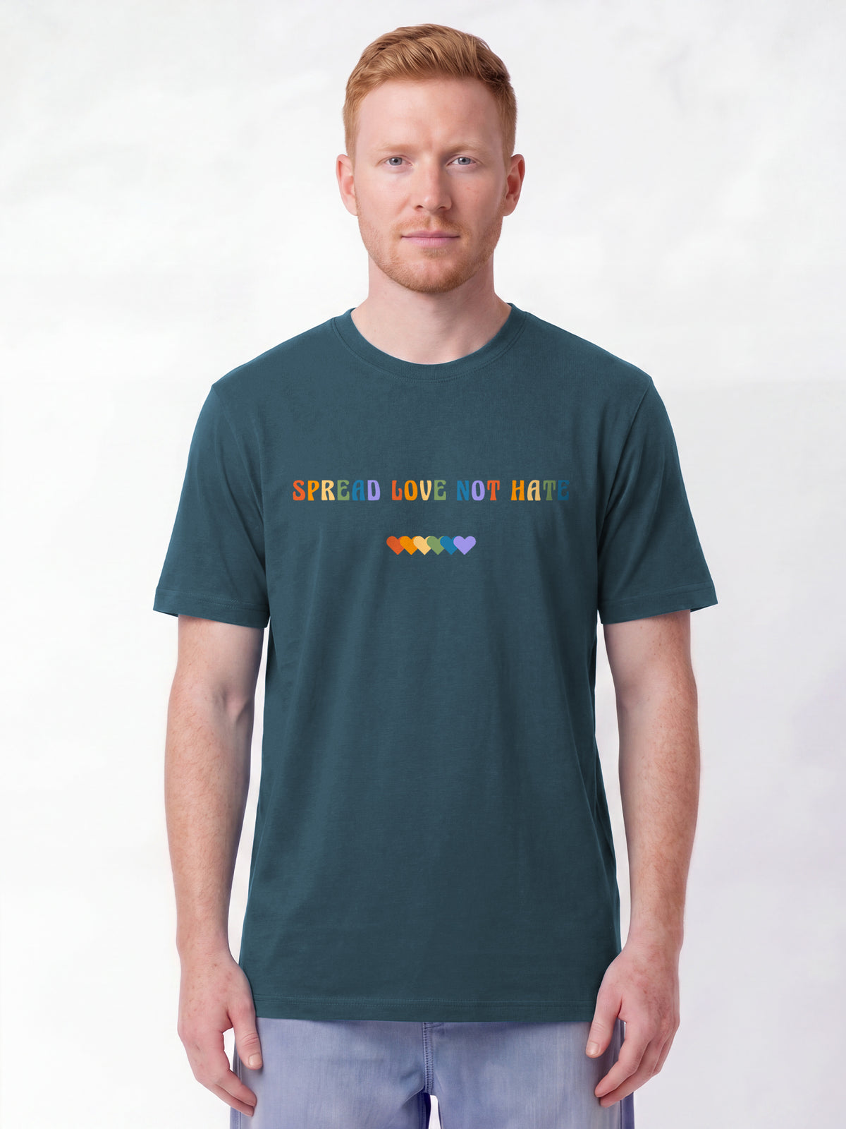 Spread Love not Hate | T-Shirt Unisex-model_01;C702