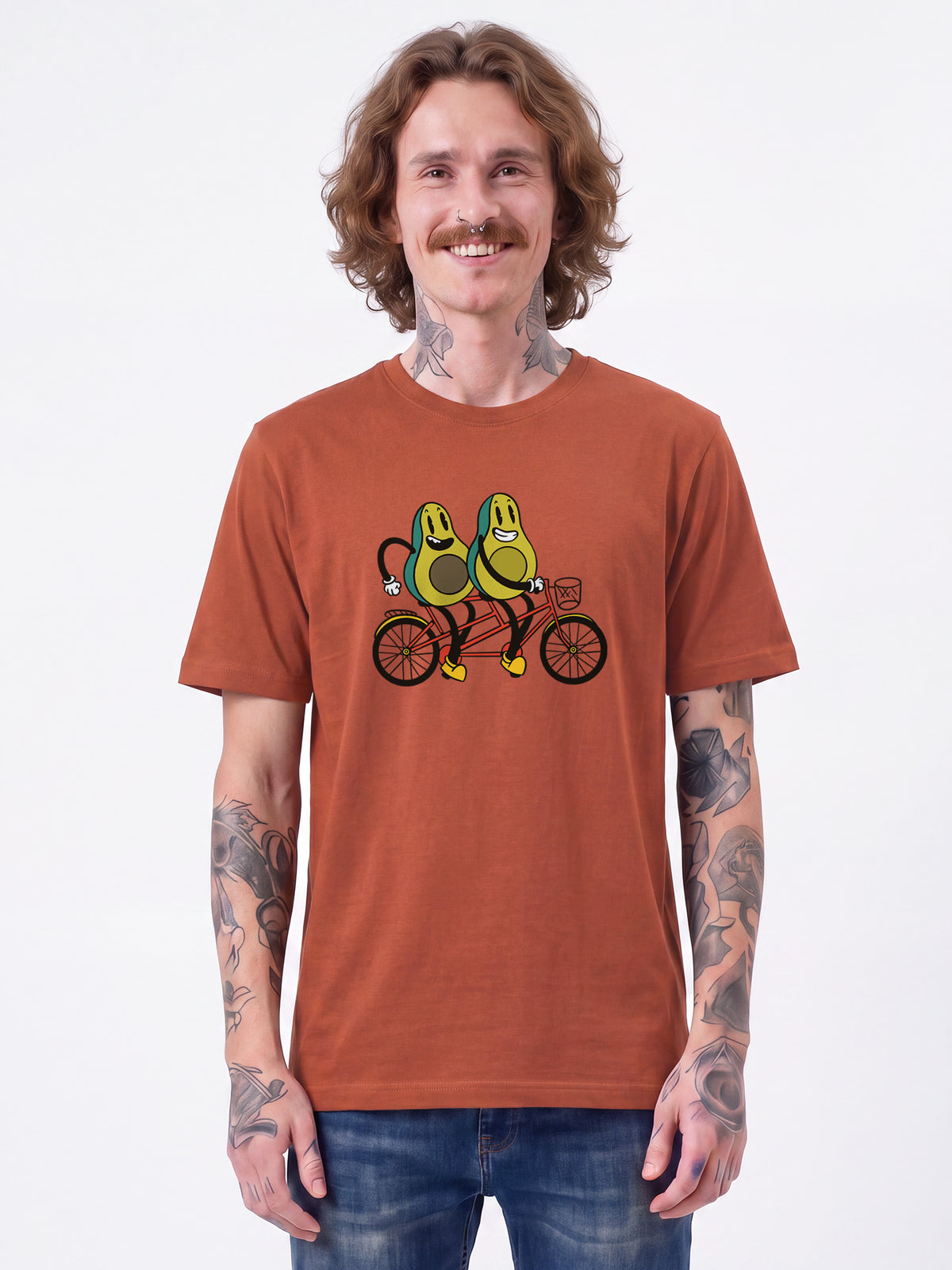 Avocado Fahrrad | T-Shirt Unisex-model_01;C730