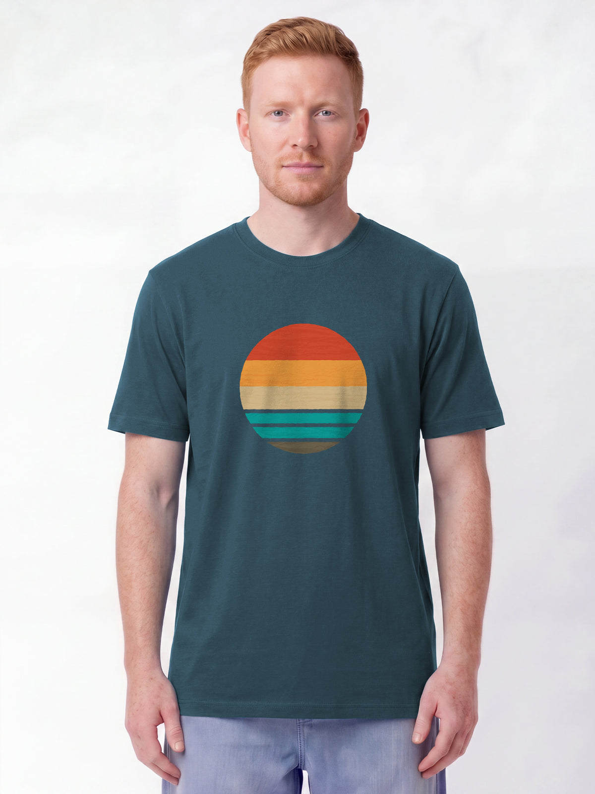 Retro Sunset Ocean | T-Shirt Unisex-model_01;C702