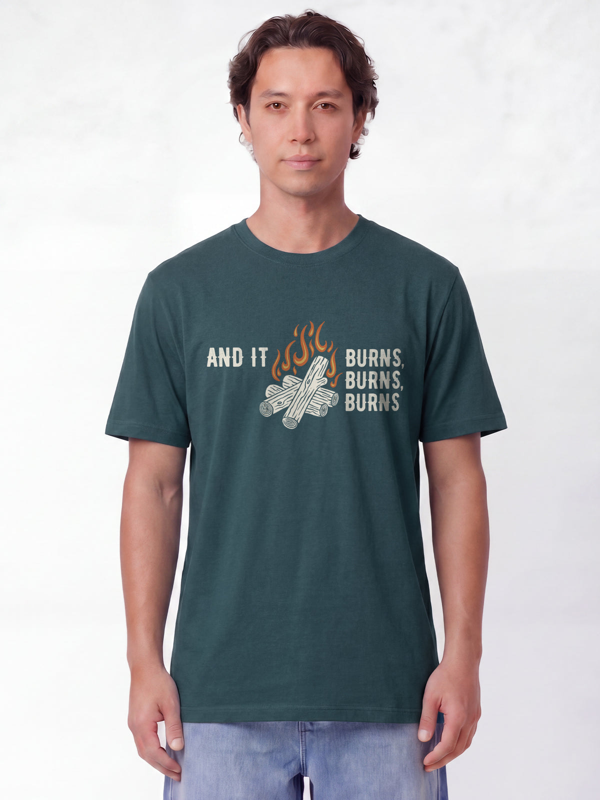 And it burns | T-Shirt Unisex-model_01;C702