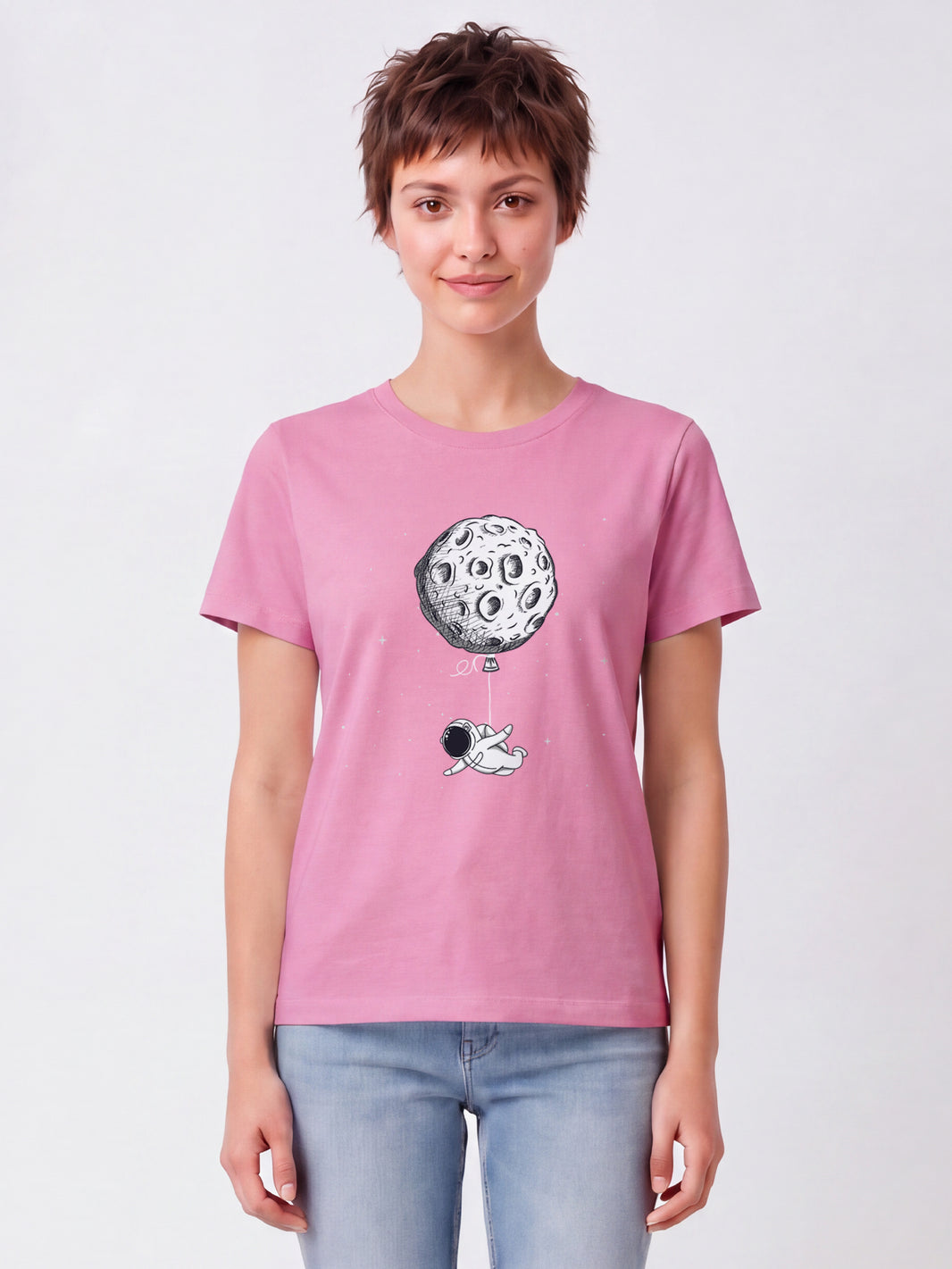 Funny Spaceman | T-Shirt Frauen-model_01;C129