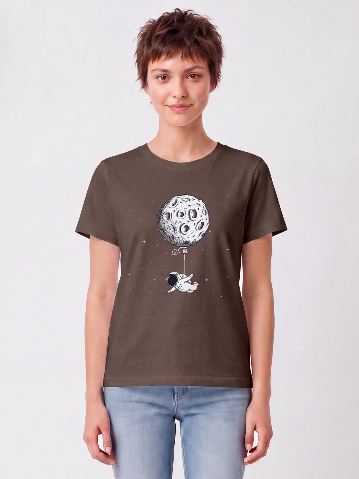 Funny Spaceman | T-Shirt Frauen-model_01;C135