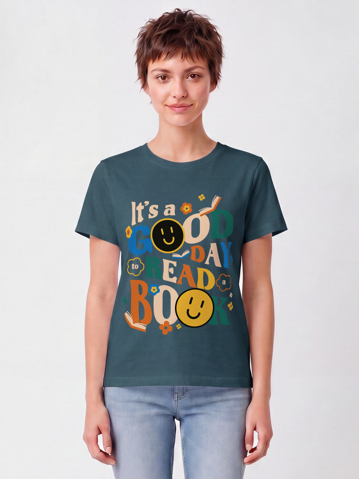 Good day to read a book | T-Shirt Frauen-model_01;C702