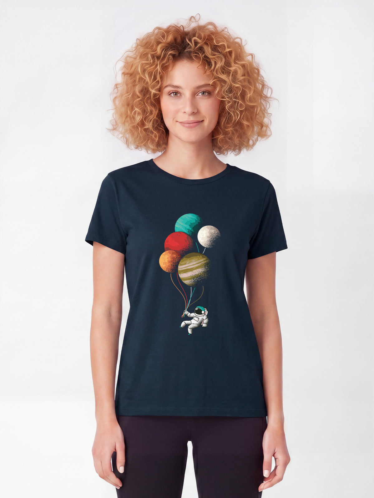 Balloon Spaceman | T-Shirt Frauen-model_01;C727