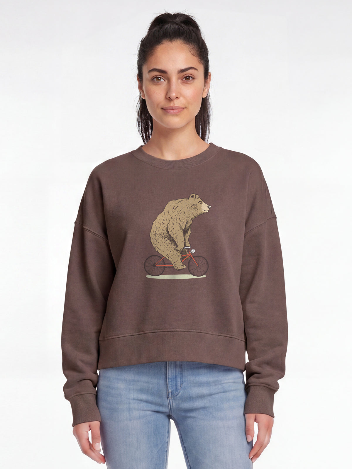 Fahrradbär | Sweatshirt Frauen-model_01;C135