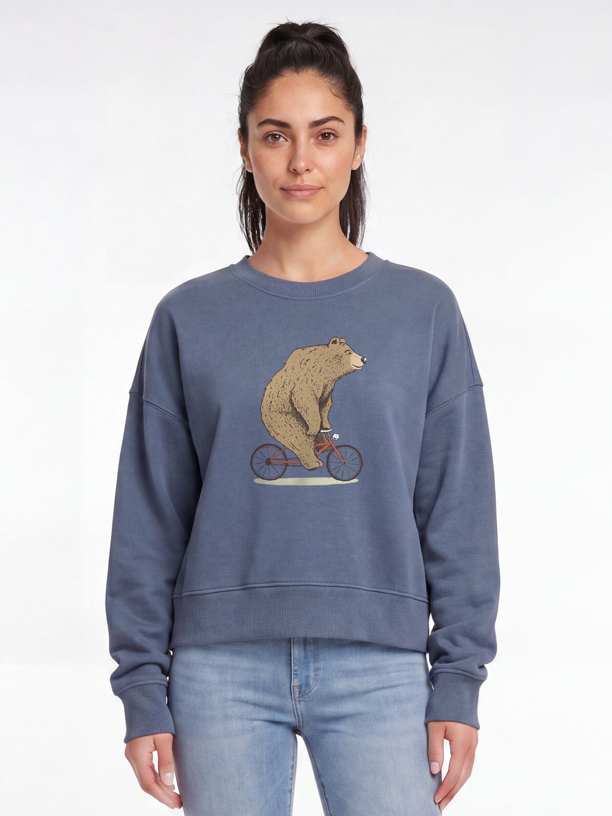 Fahrradbär | Sweatshirt Frauen-model_01;C156