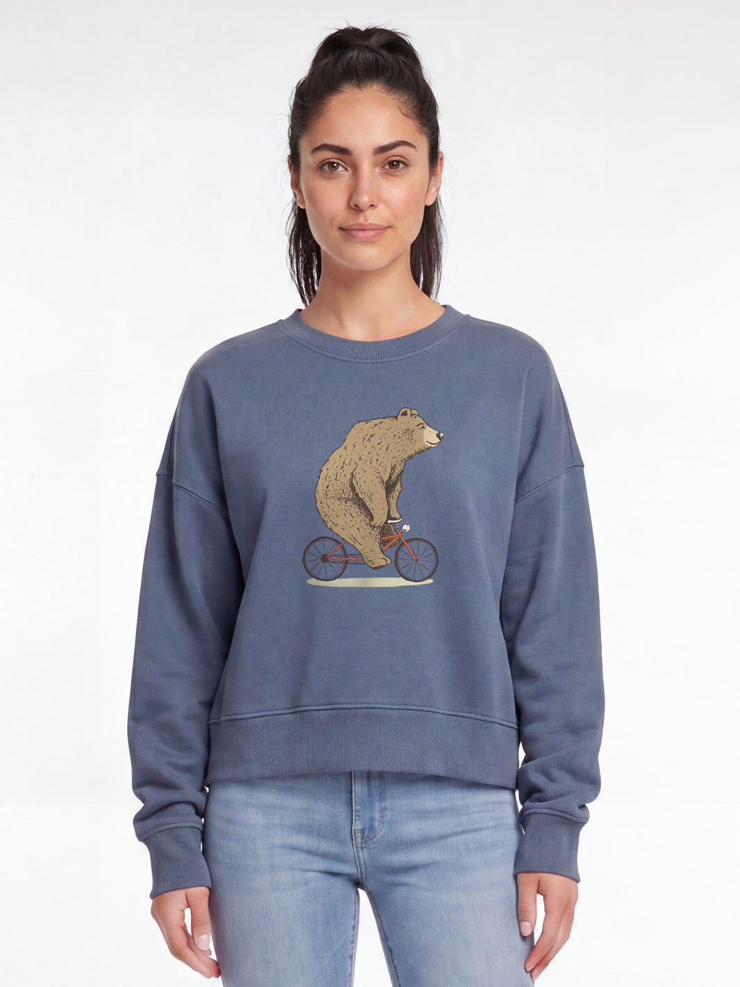Fahrradbär | Sweatshirt Frauen-model_01;C156