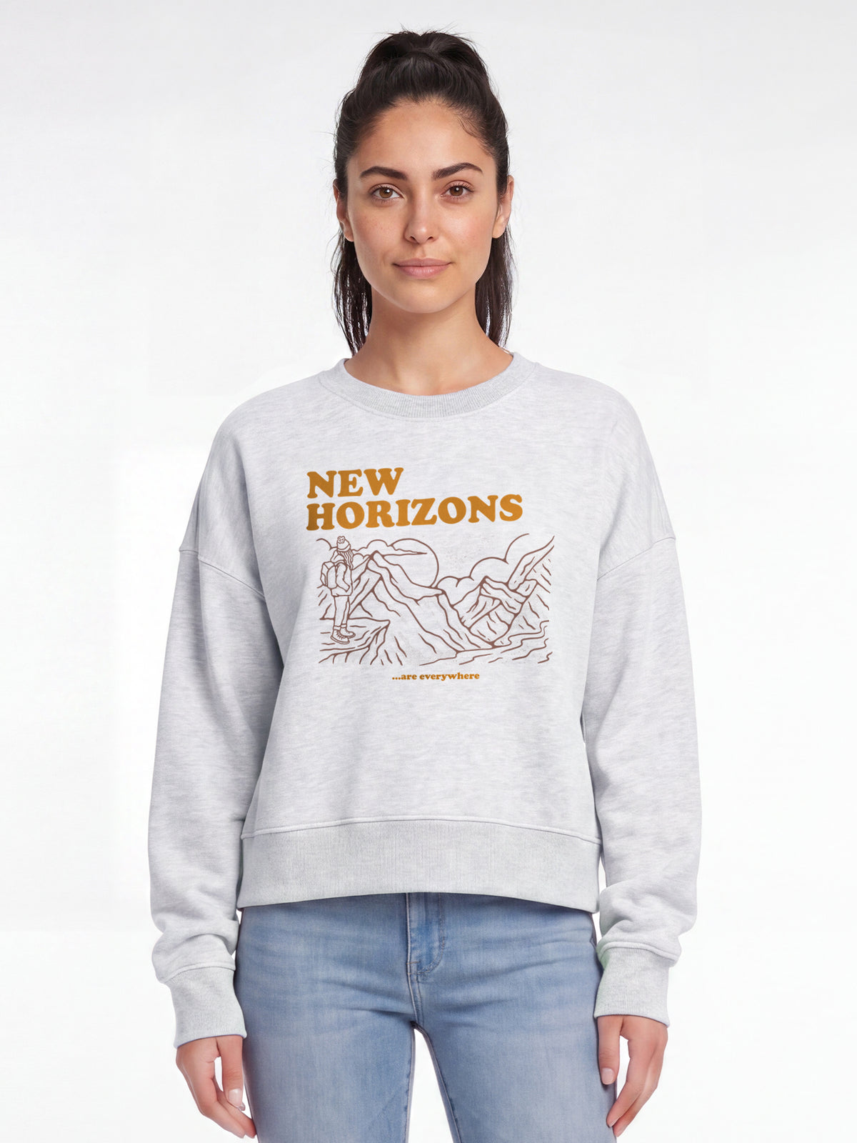 New horizons are everywhere | Sweatshirt Frauen-model_01;C146