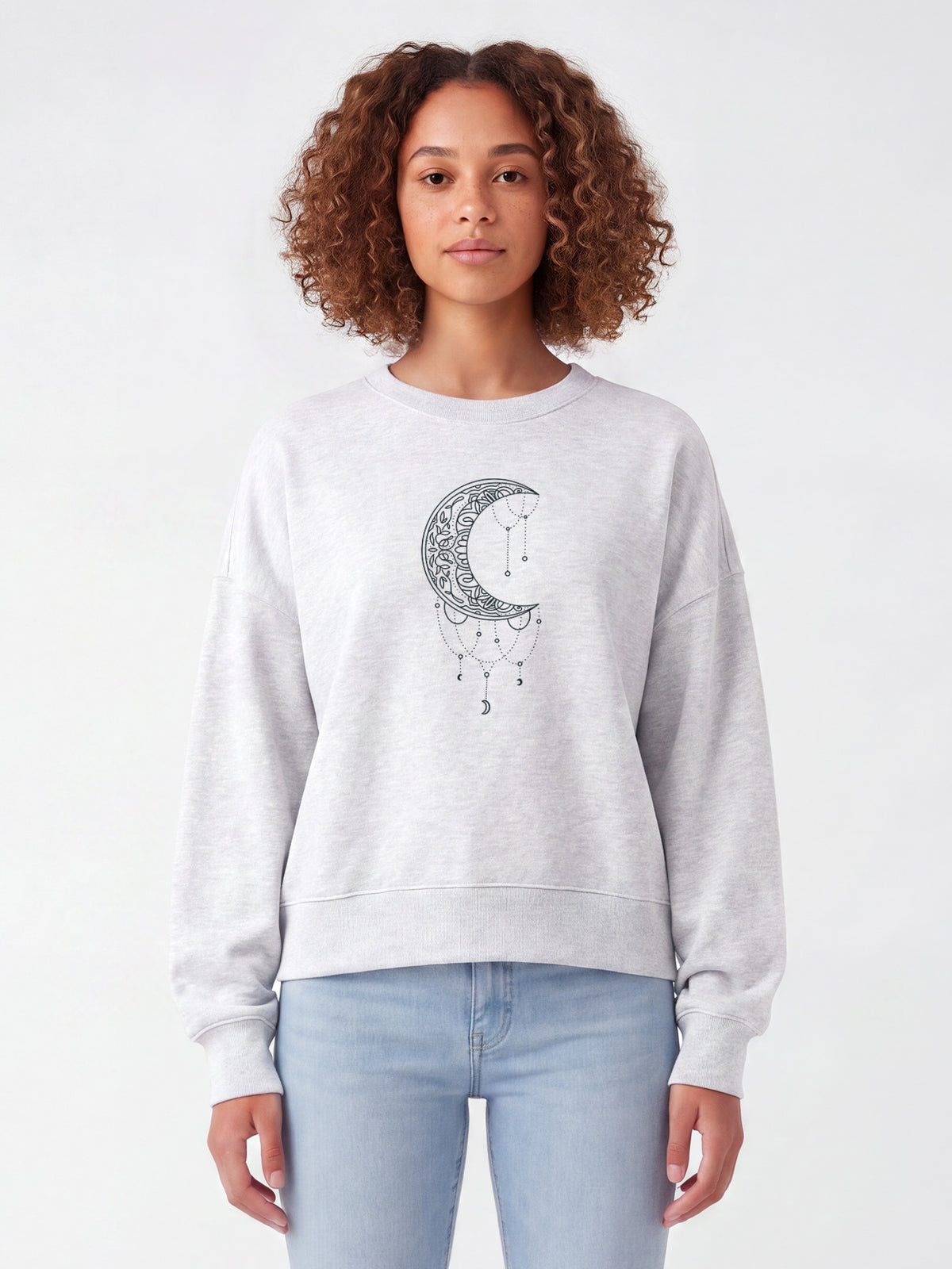 Mandala Moon | Sweatshirt Frauen-model_01;C146