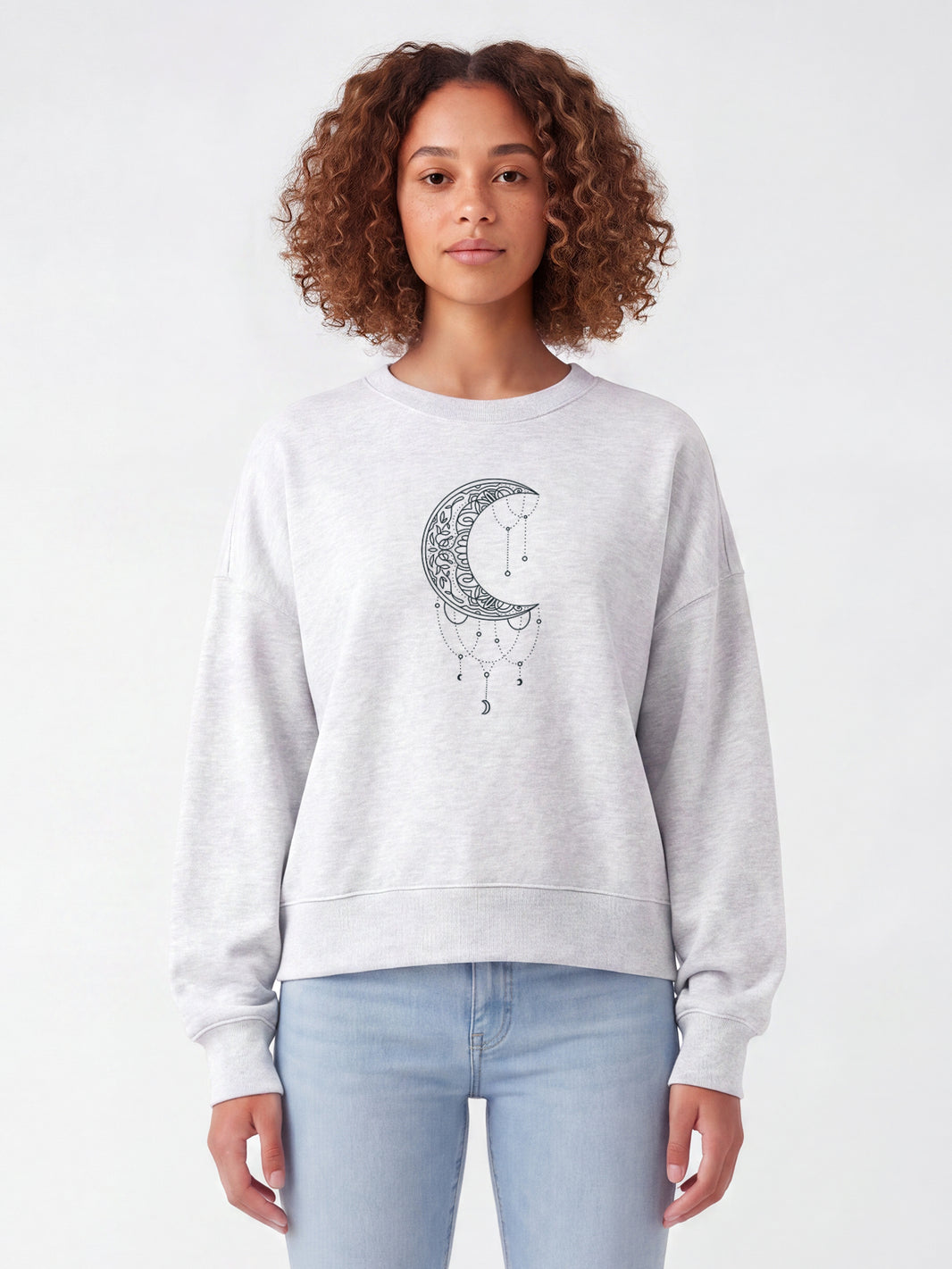 Mandala Moon | Sweatshirt Frauen-model_01;C146