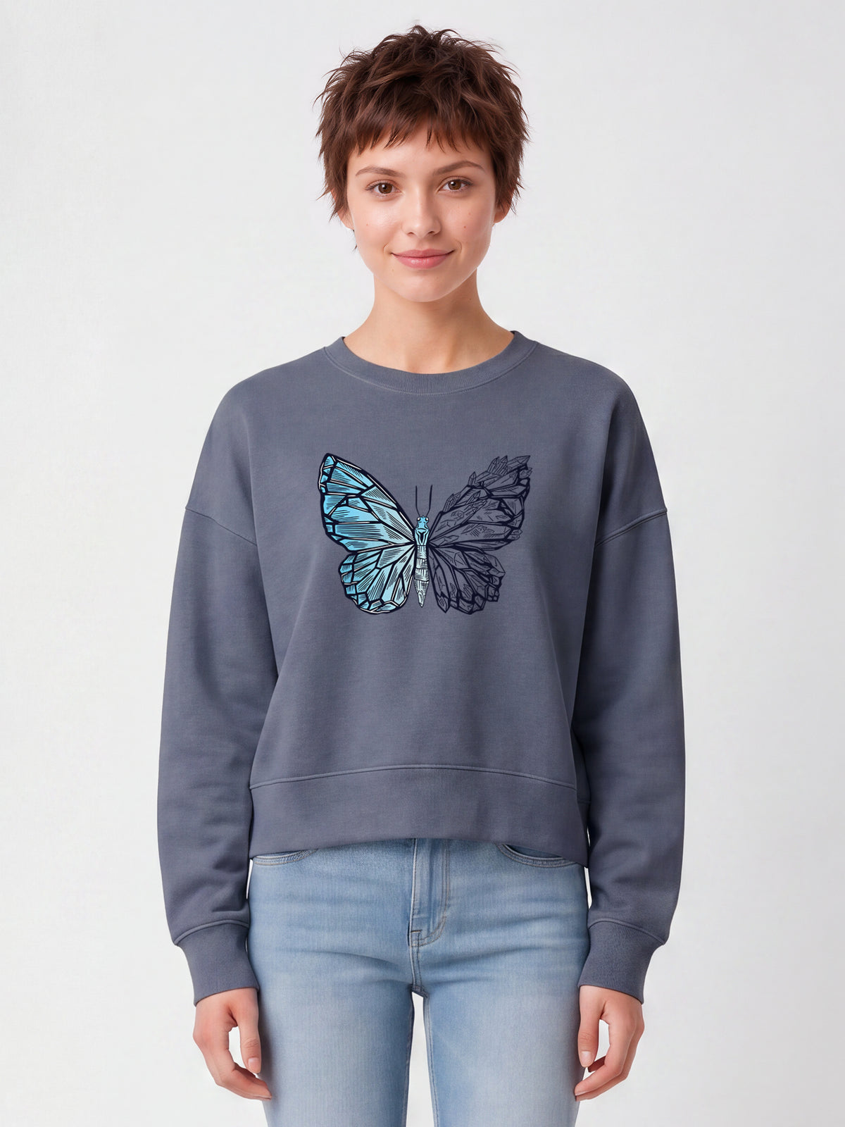 Crystal Butterfly | Sweatshirt Frauen-model_01;C156