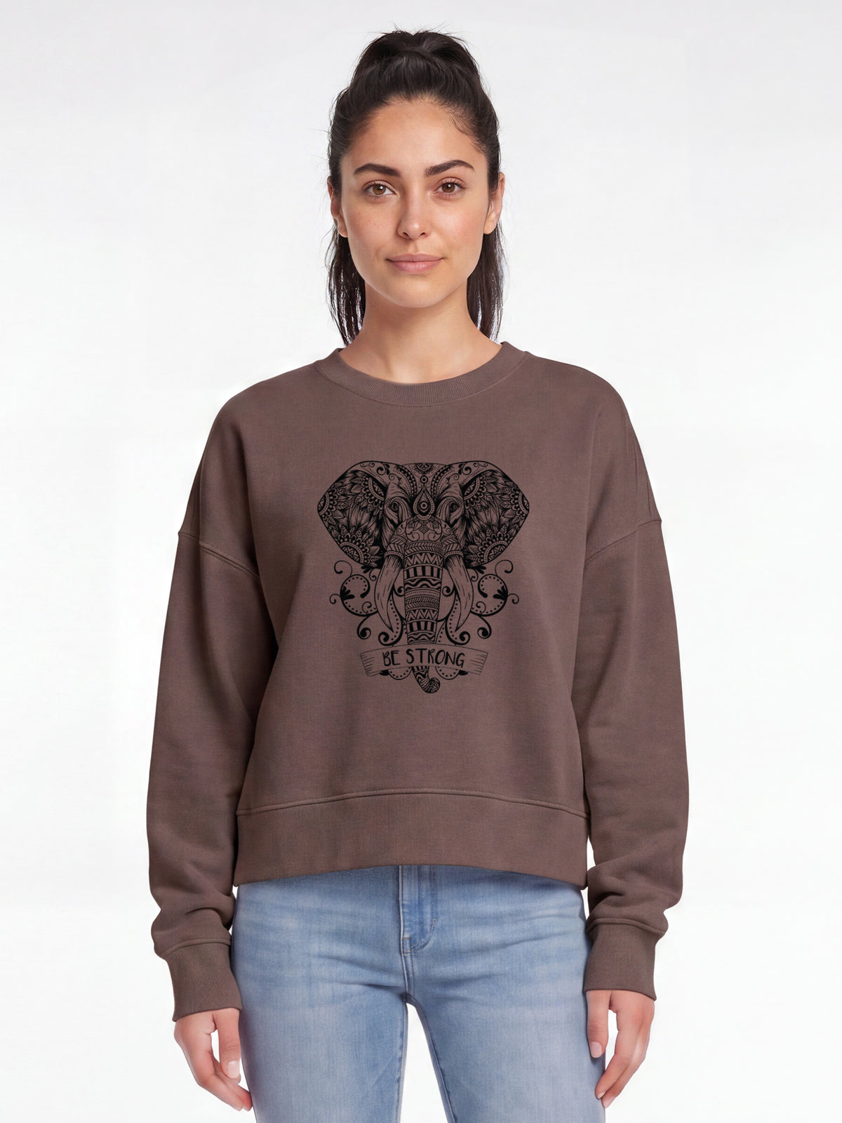Mandala Elephant | Sweatshirt Frauen-model_01;C135