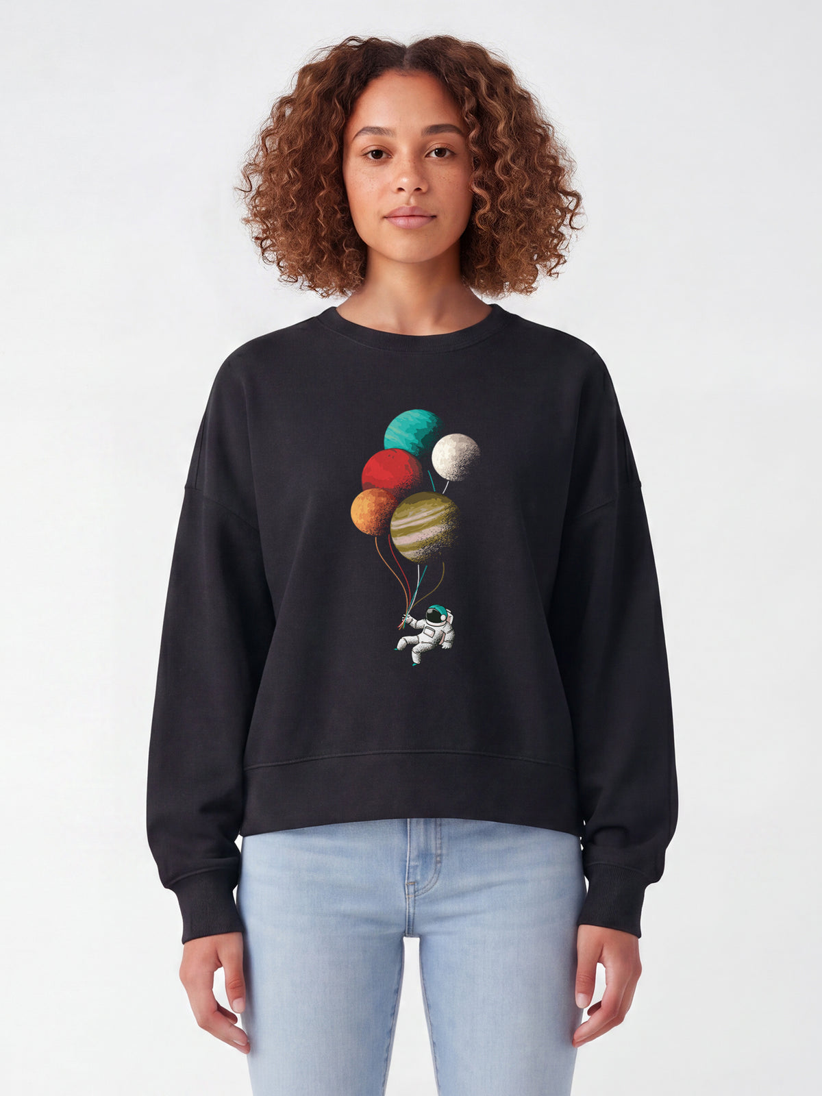 Balloon Spaceman | Sweatshirt Frauen-model_01;C002