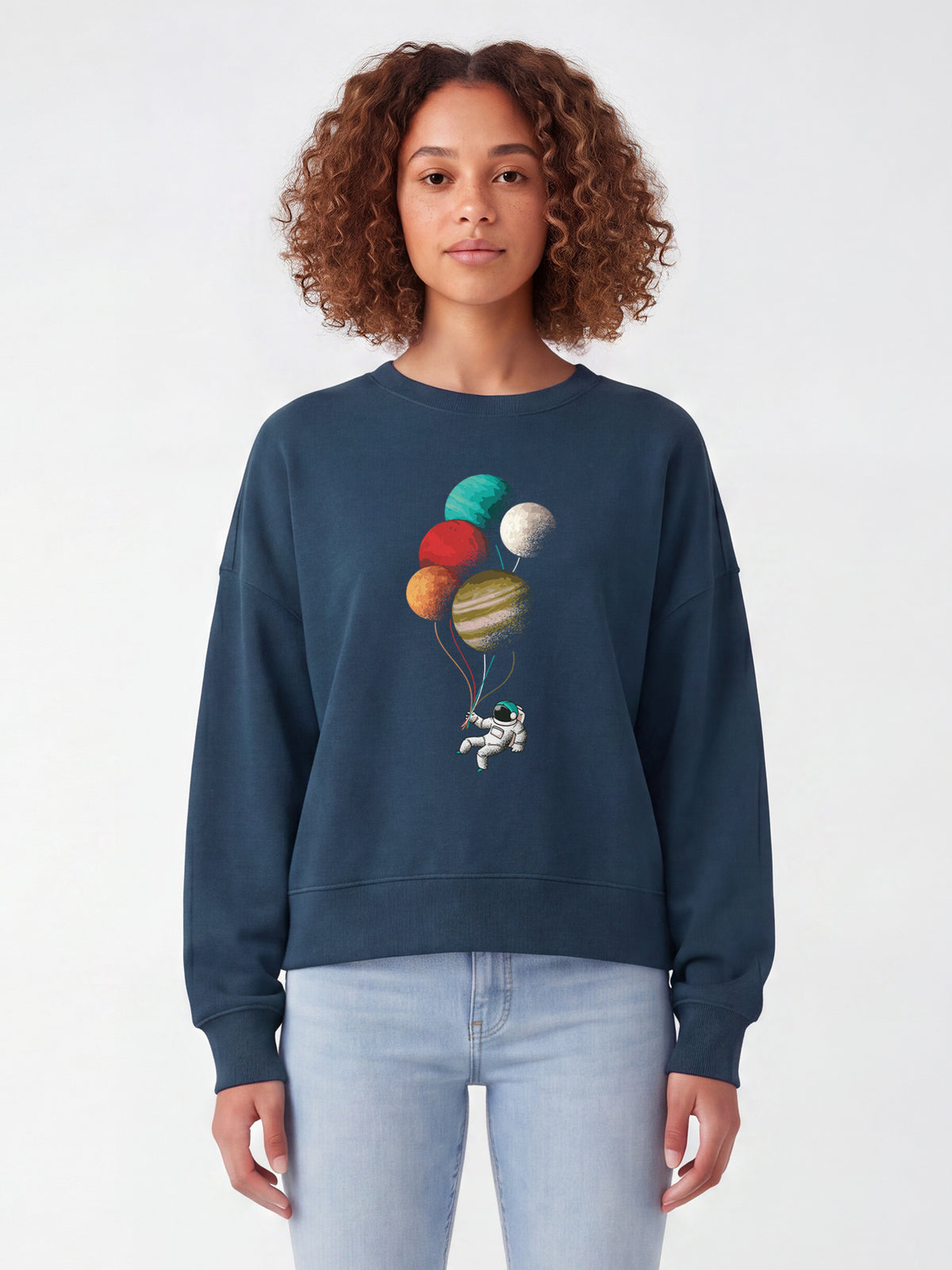 Balloon Spaceman | Sweatshirt Frauen-model_01;C136