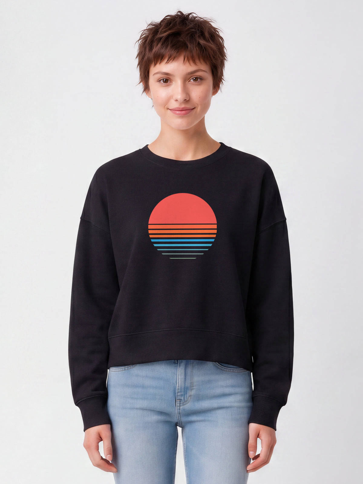 Abstract 03 | Sweatshirt Frauen-model_01;C002