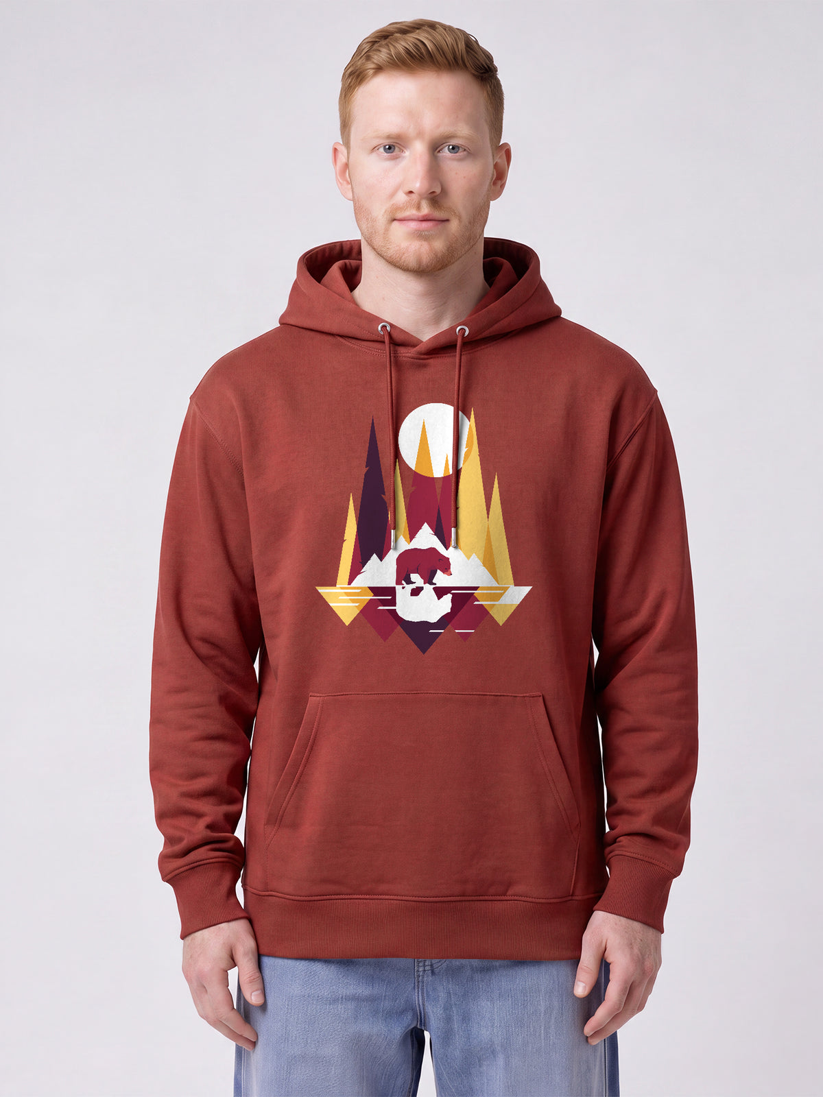 Von Bären und Bergen | Hoodie Unisex-model_01;C150