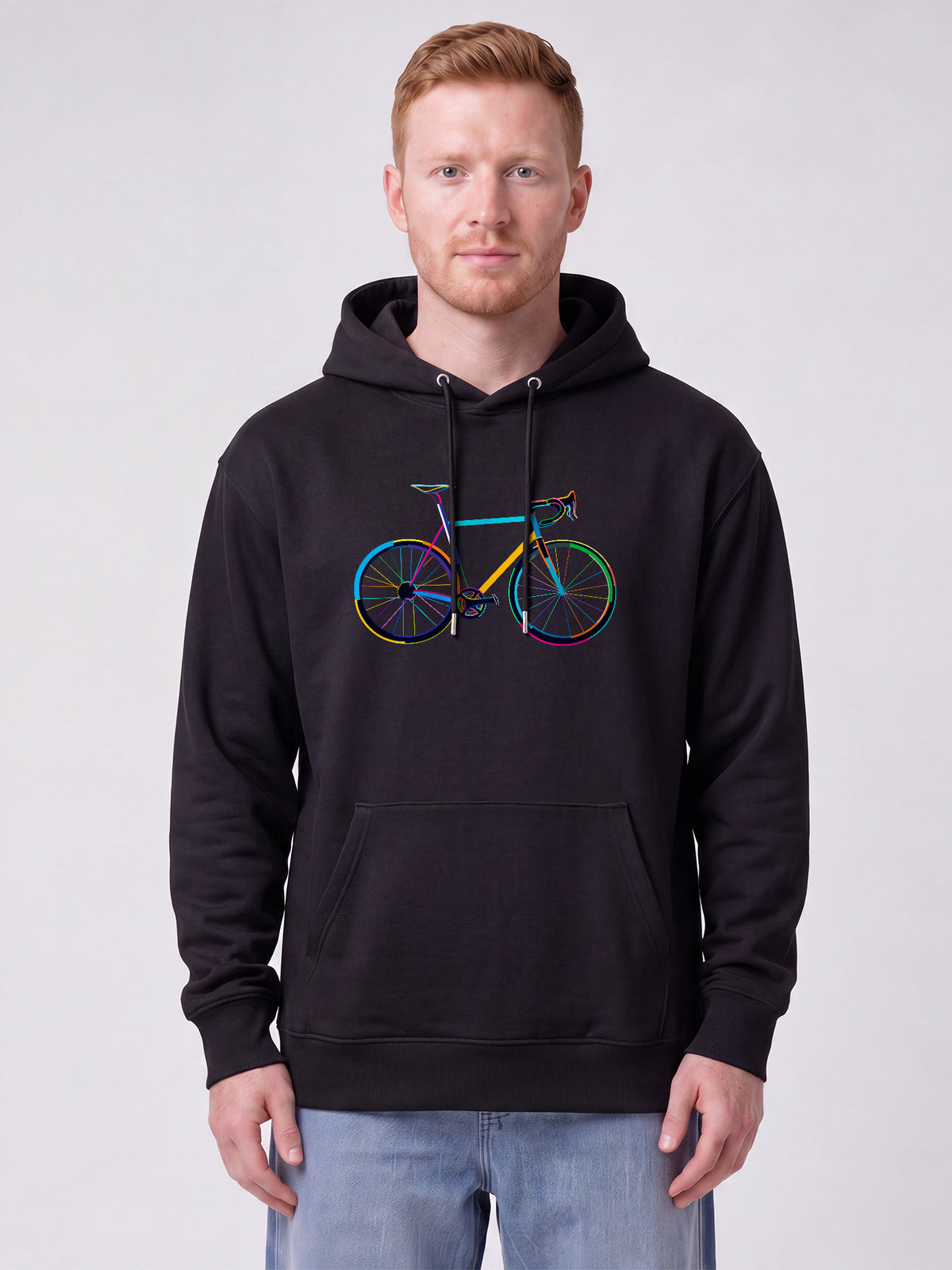 Fahrrad by night | Hoodie Unisex-model_01;C002