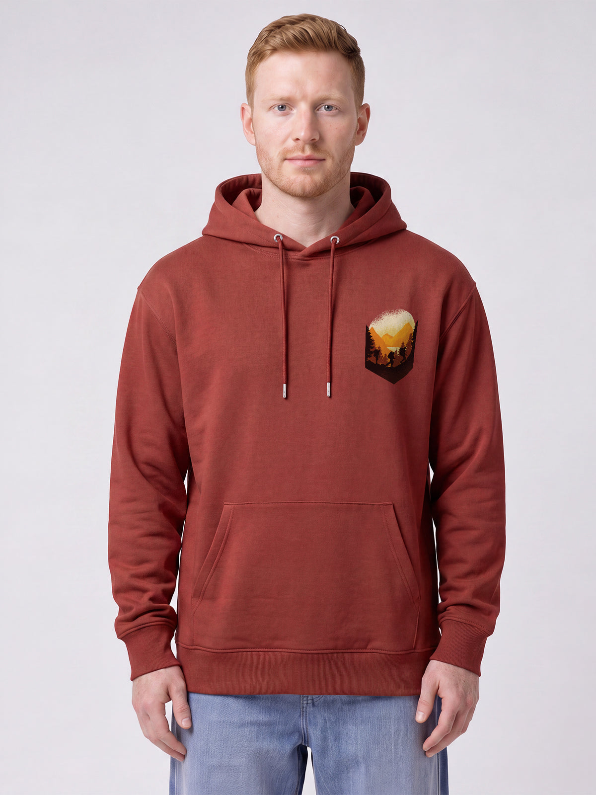 Hiking in the mountains | Hoodie Unisex-model_01;C150