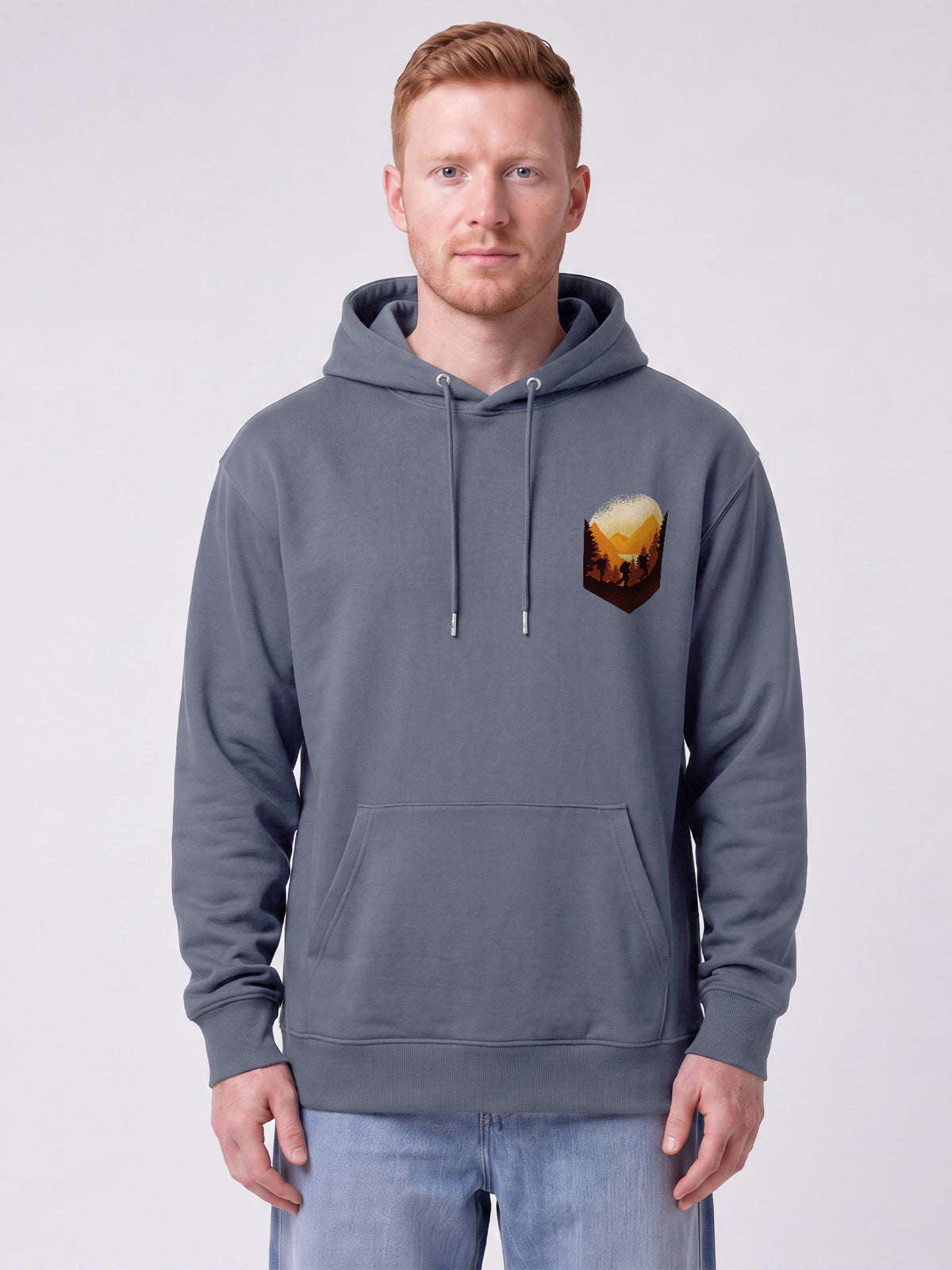 Hiking in the mountains | Hoodie Unisex-model_01;C156