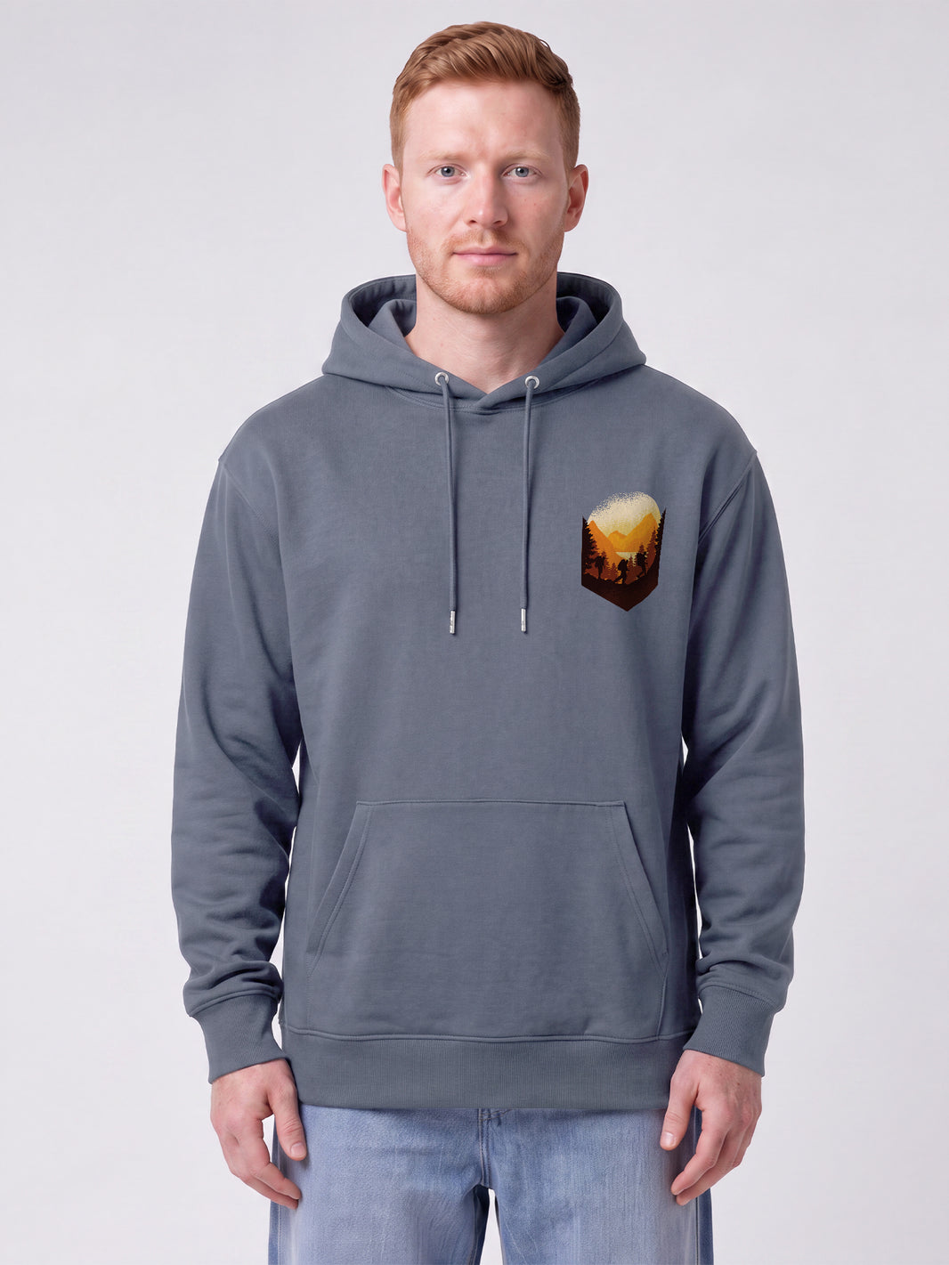 Hiking in the mountains | Hoodie Unisex-model_01;C156
