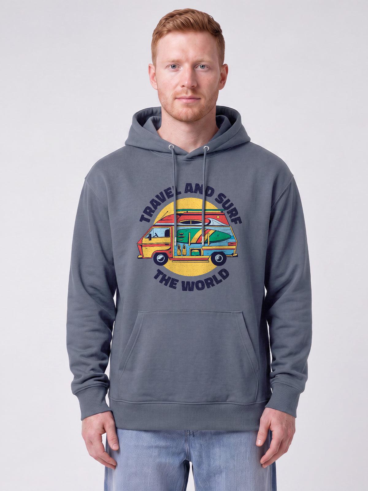 Travel and surf | Hoodie Unisex-model_01;C156