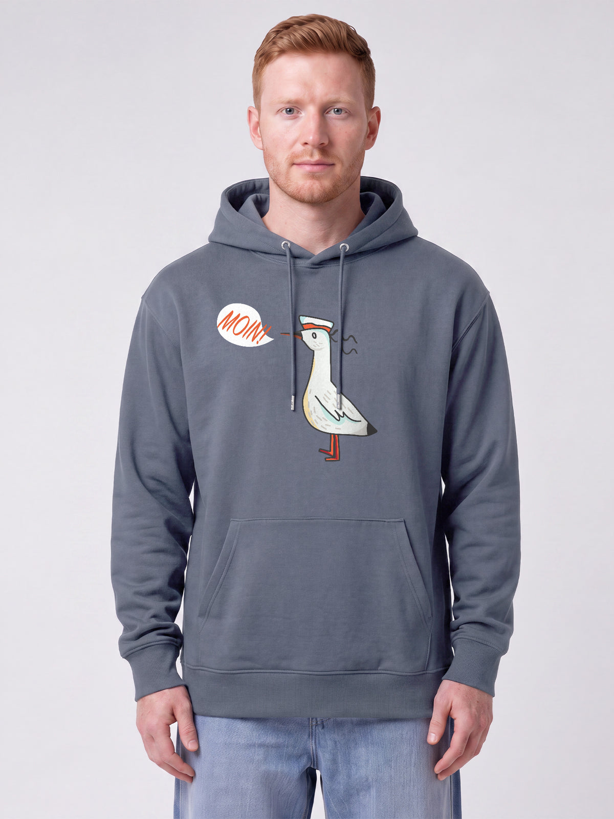 Moin Seagull | Hoodie Unisex-model_01;C156