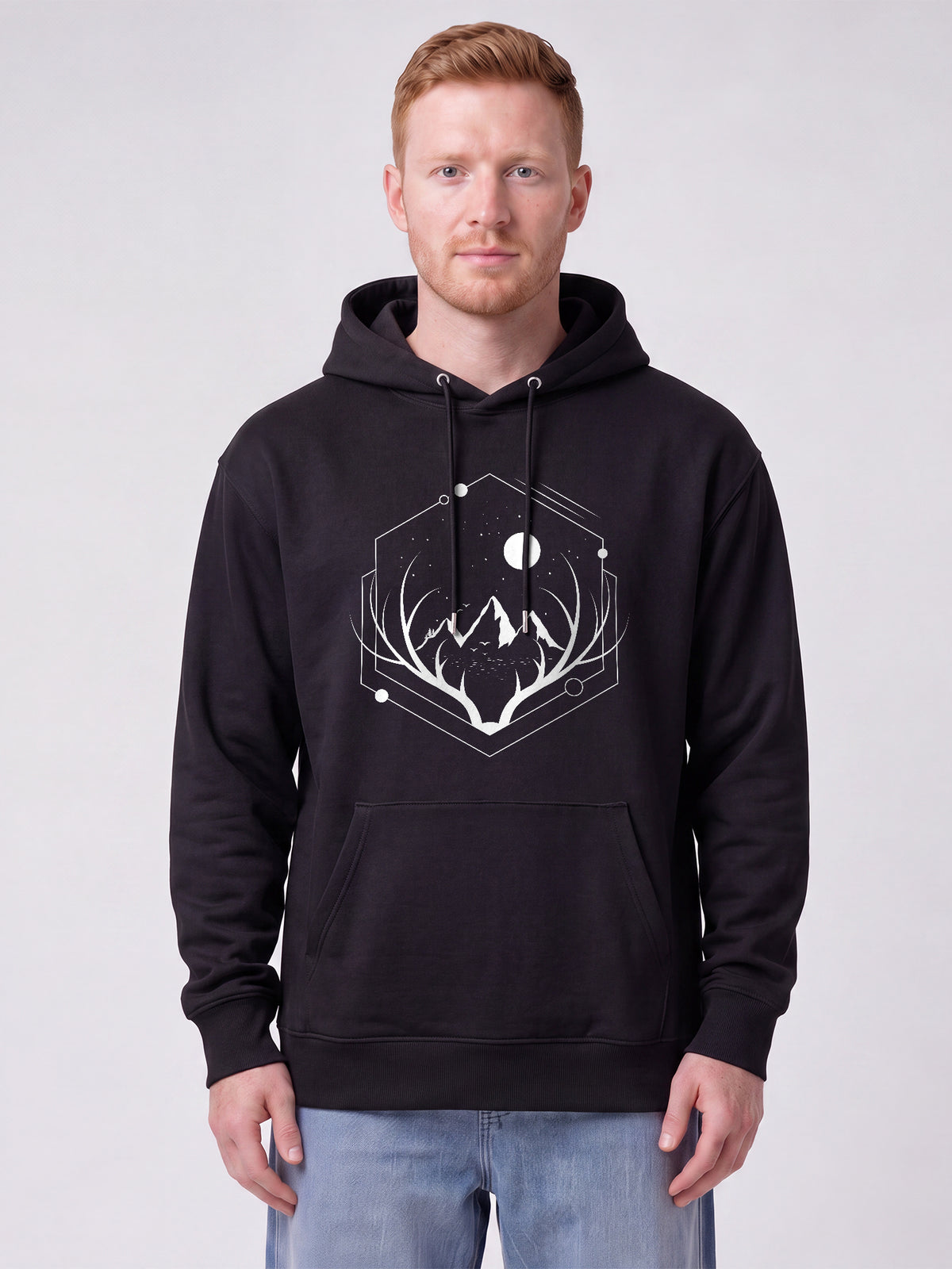 Wanderlust at night | Hoodie Unisex-model_01;C002