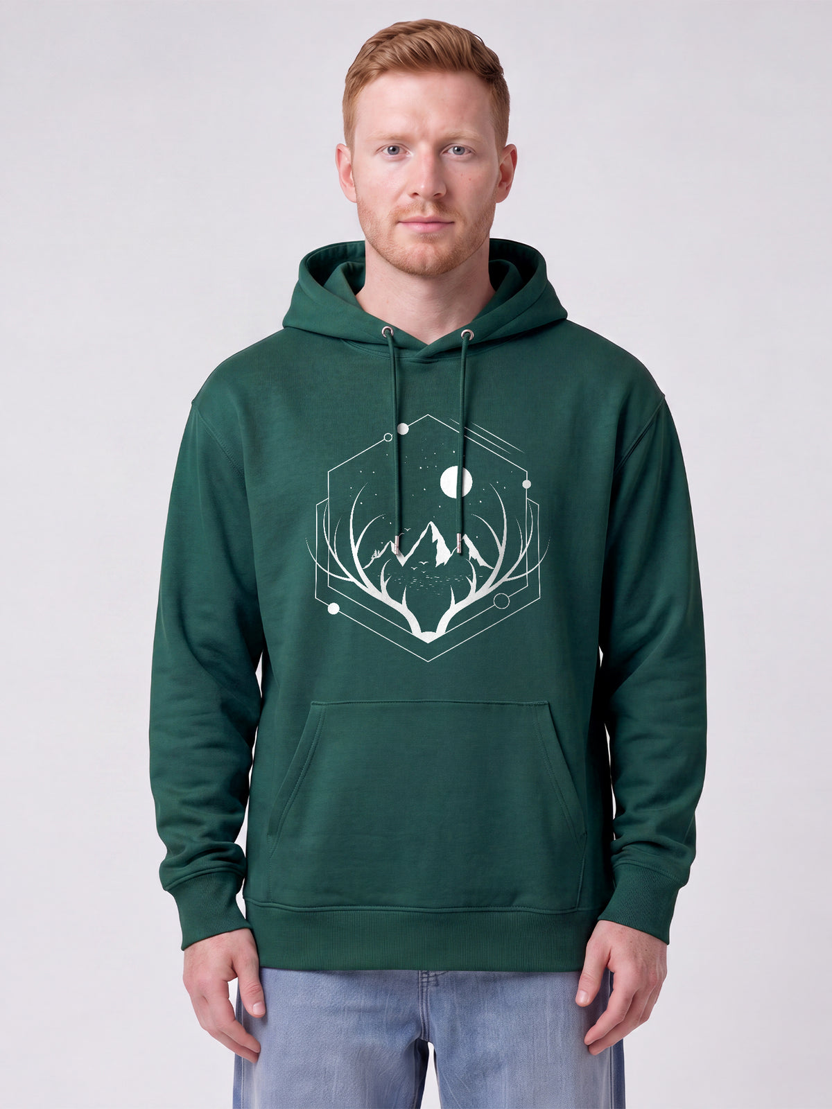 Wanderlust at night | Hoodie Unisex-model_01;C036