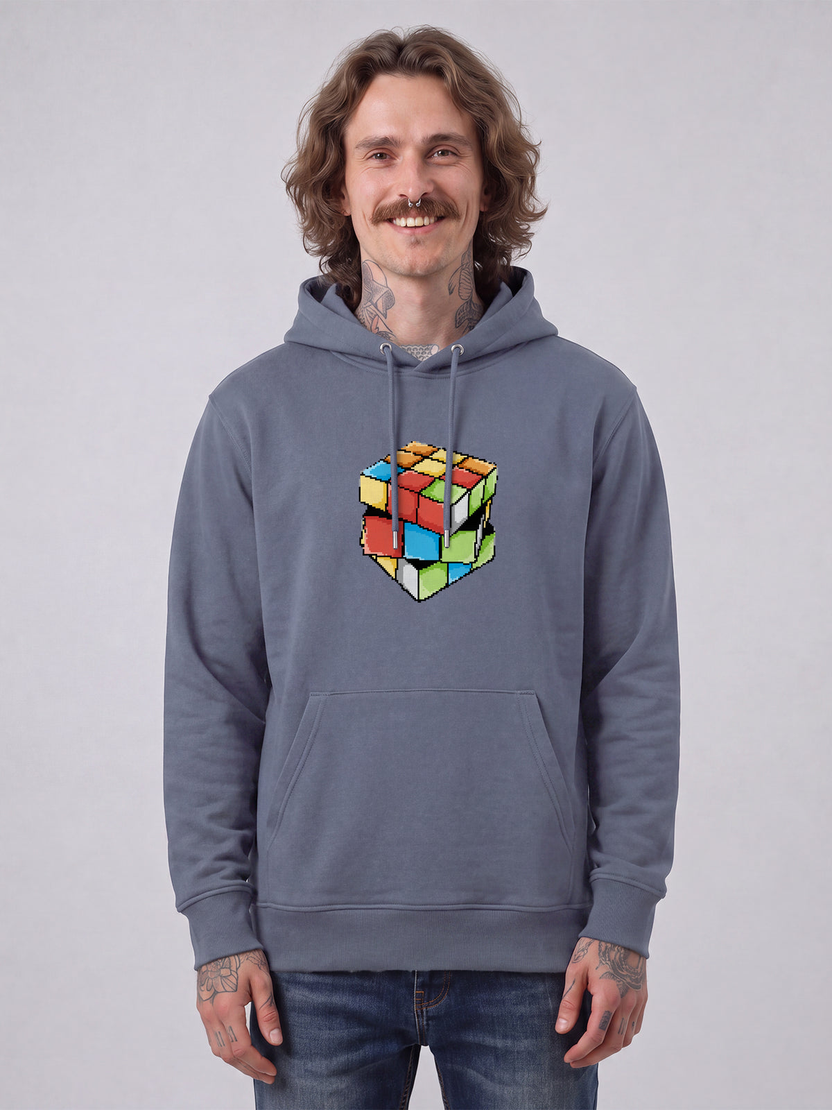 Pixel Zauberwürfel | Hoodie Unisex-model_01;C156
